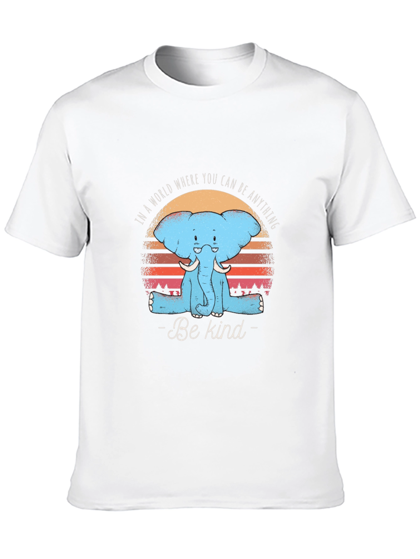 Be Kind Elephant Graphic Tee - Unisex Cotton T-Shirt