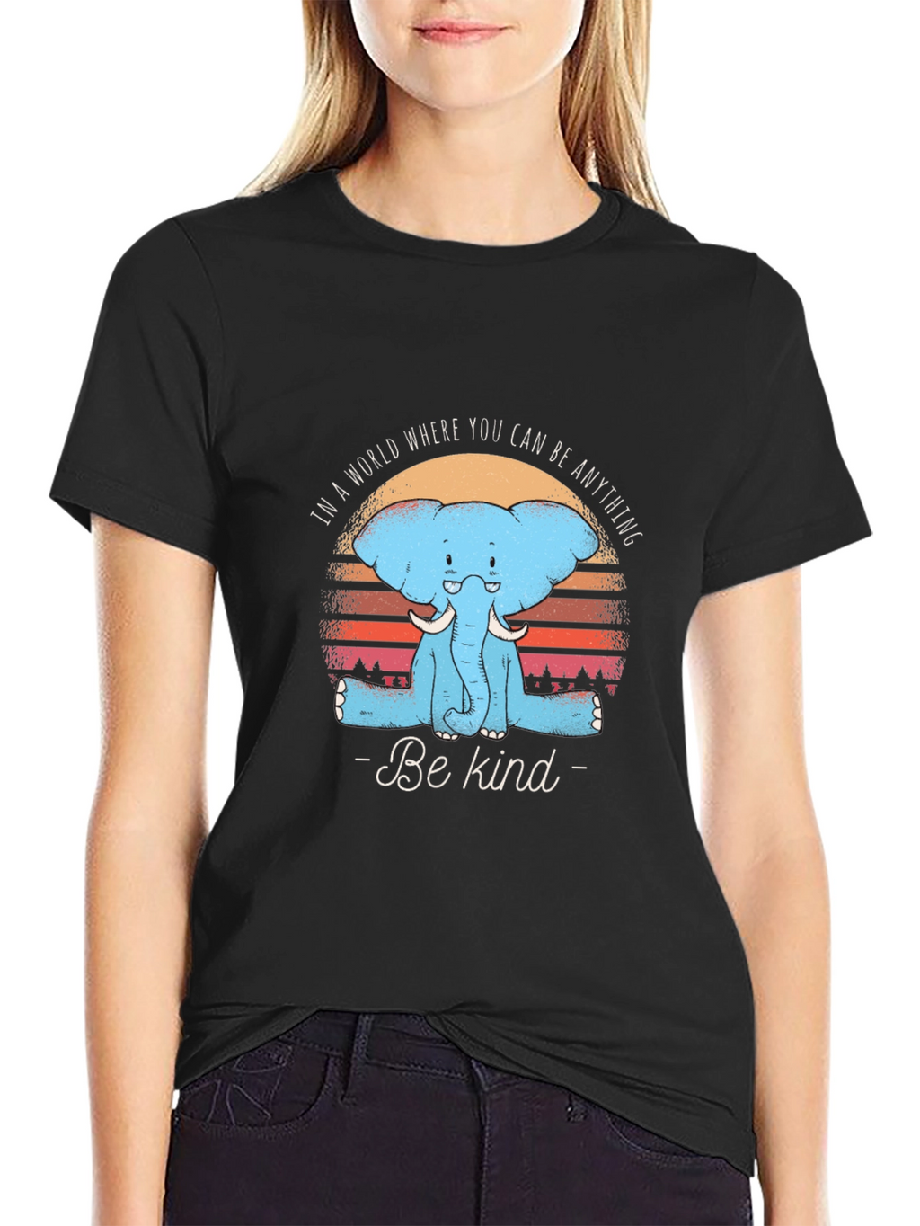 Be Kind Elephant Graphic Tee - Unisex Cotton T-Shirt