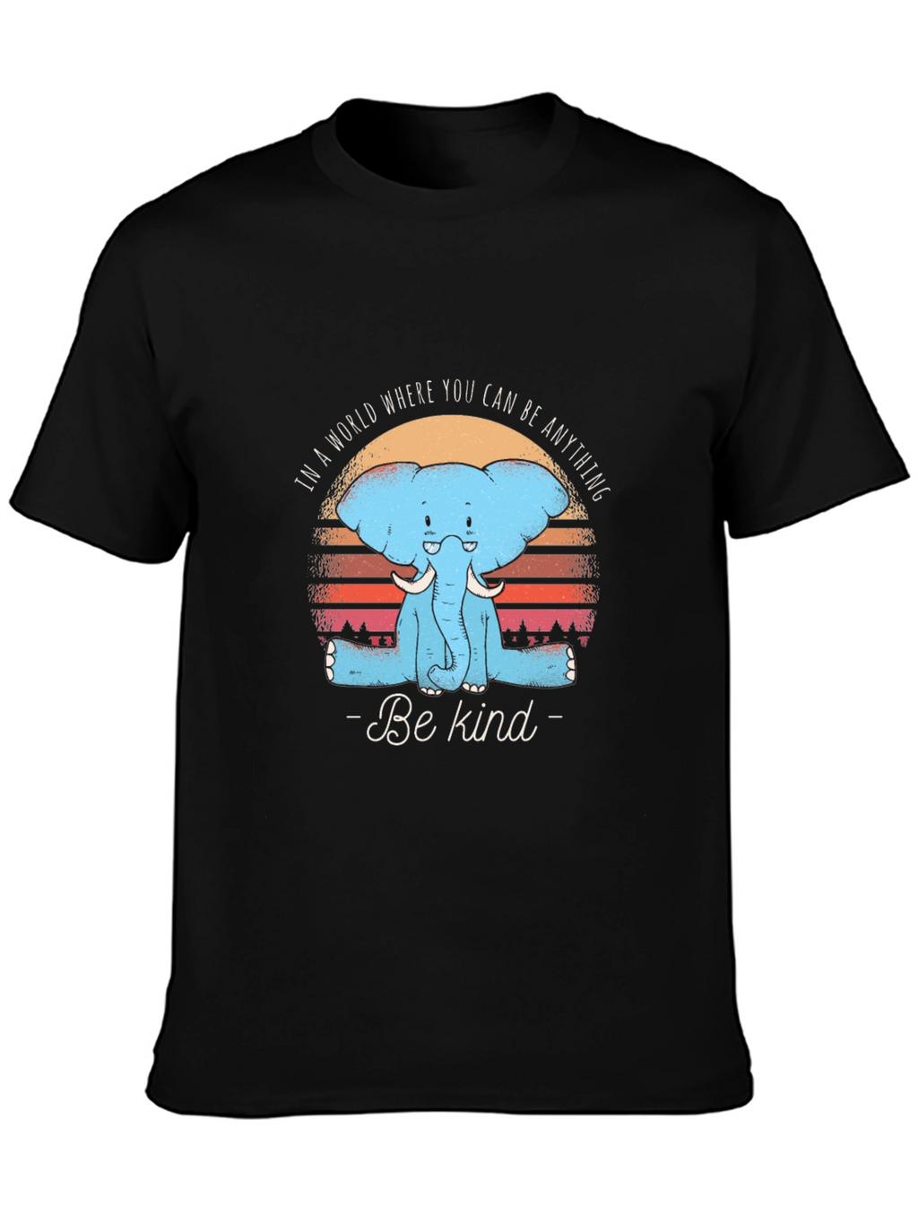 Be Kind Elephant Graphic Tee - Unisex Cotton T-Shirt