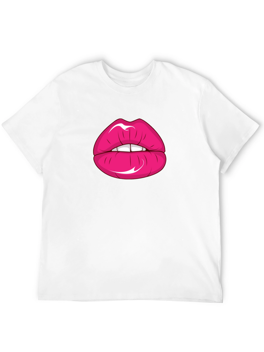 Lips Graphic Print Black T-Shirt