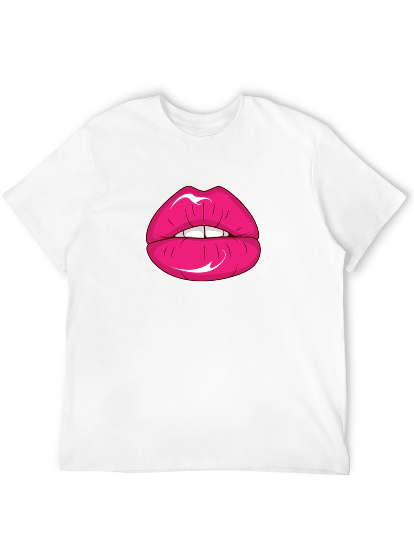 Lips Graphic Print Black T-Shirt