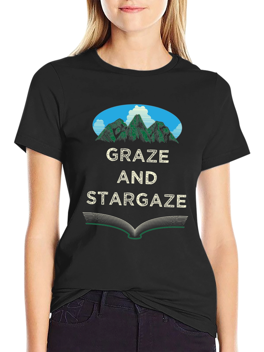 Graze and Stargaze Graphic Tee - Nature Inspired Design