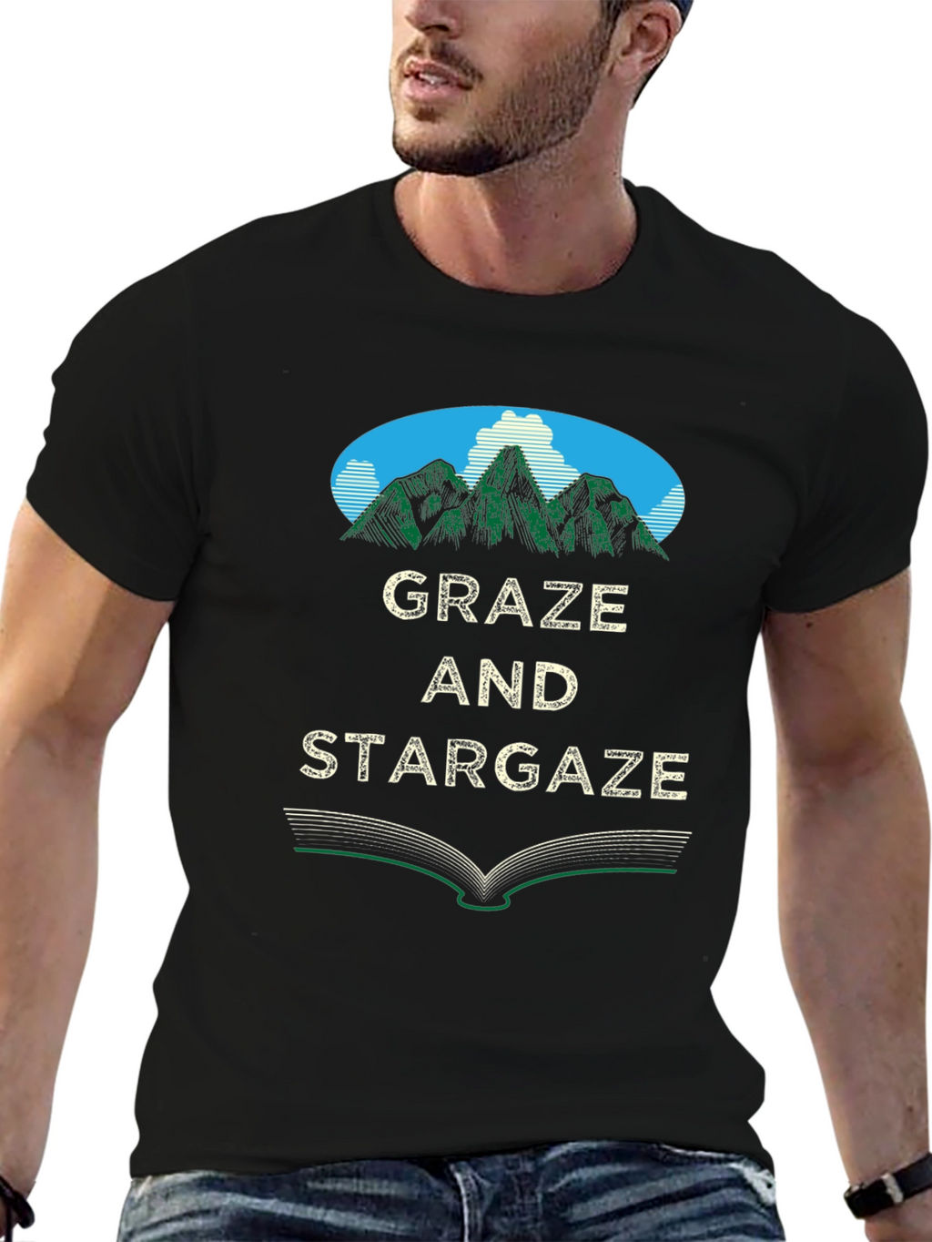 Graze and Stargaze Graphic Tee - Nature Inspired Design