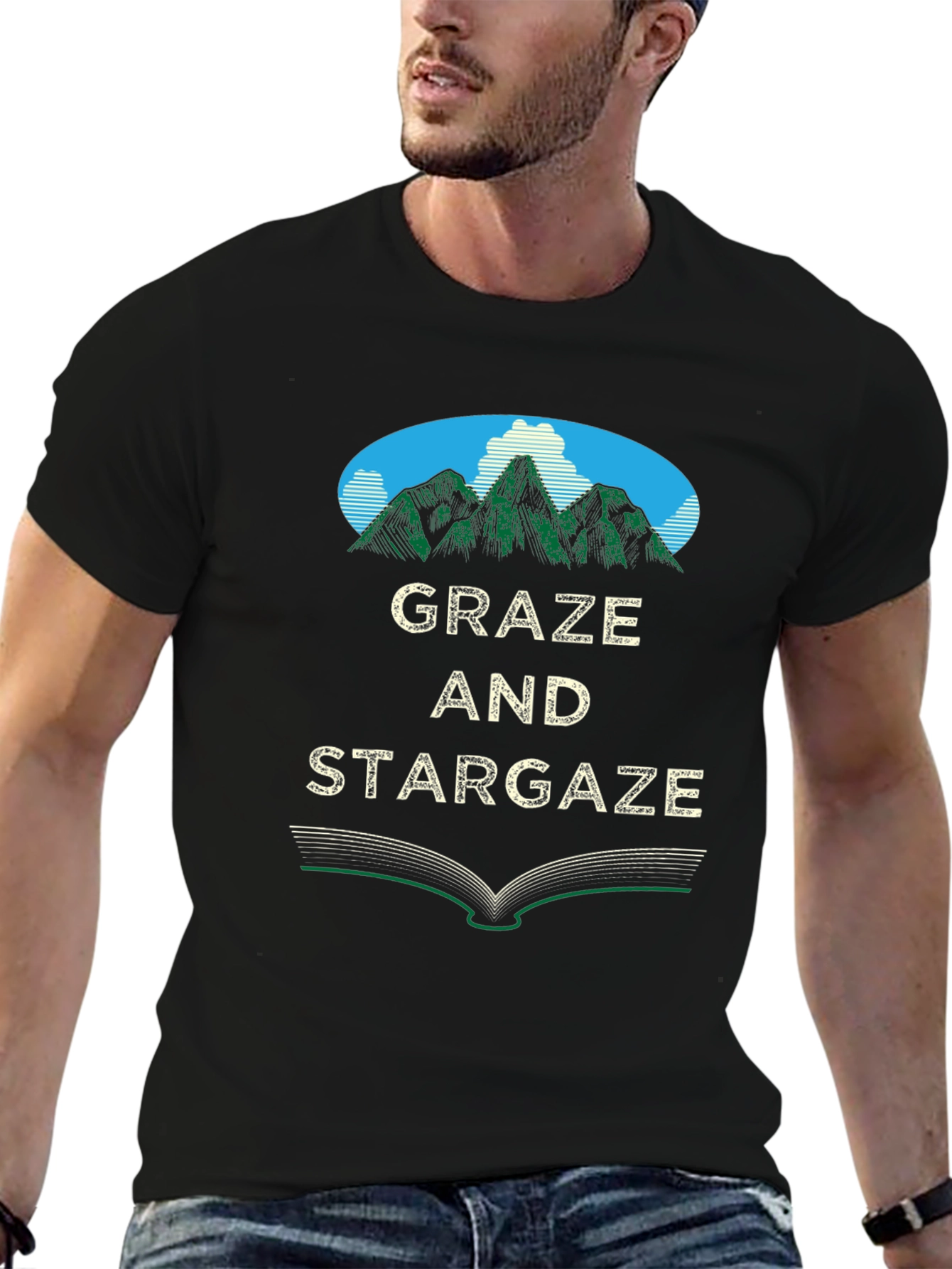 Graze and Stargaze Graphic Tee - Nature Inspired Design