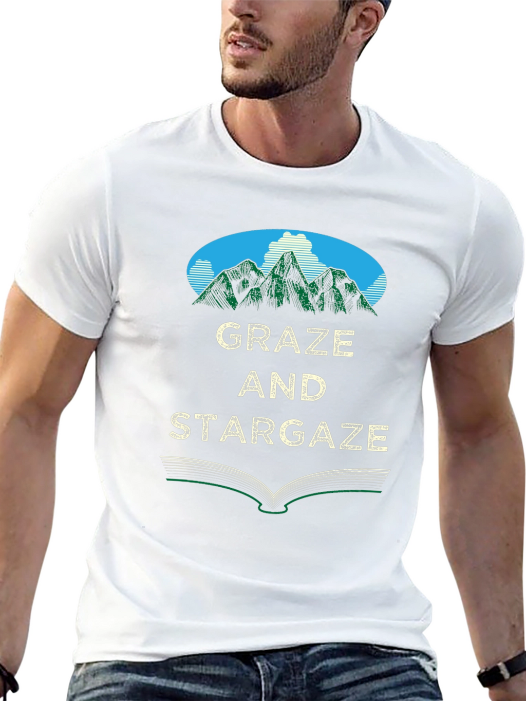 Graze and Stargaze Graphic Tee - Nature Inspired Design