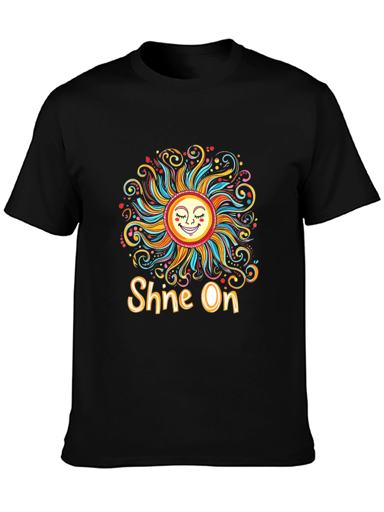 Shine On Graphic Tee - Funky Sun Design