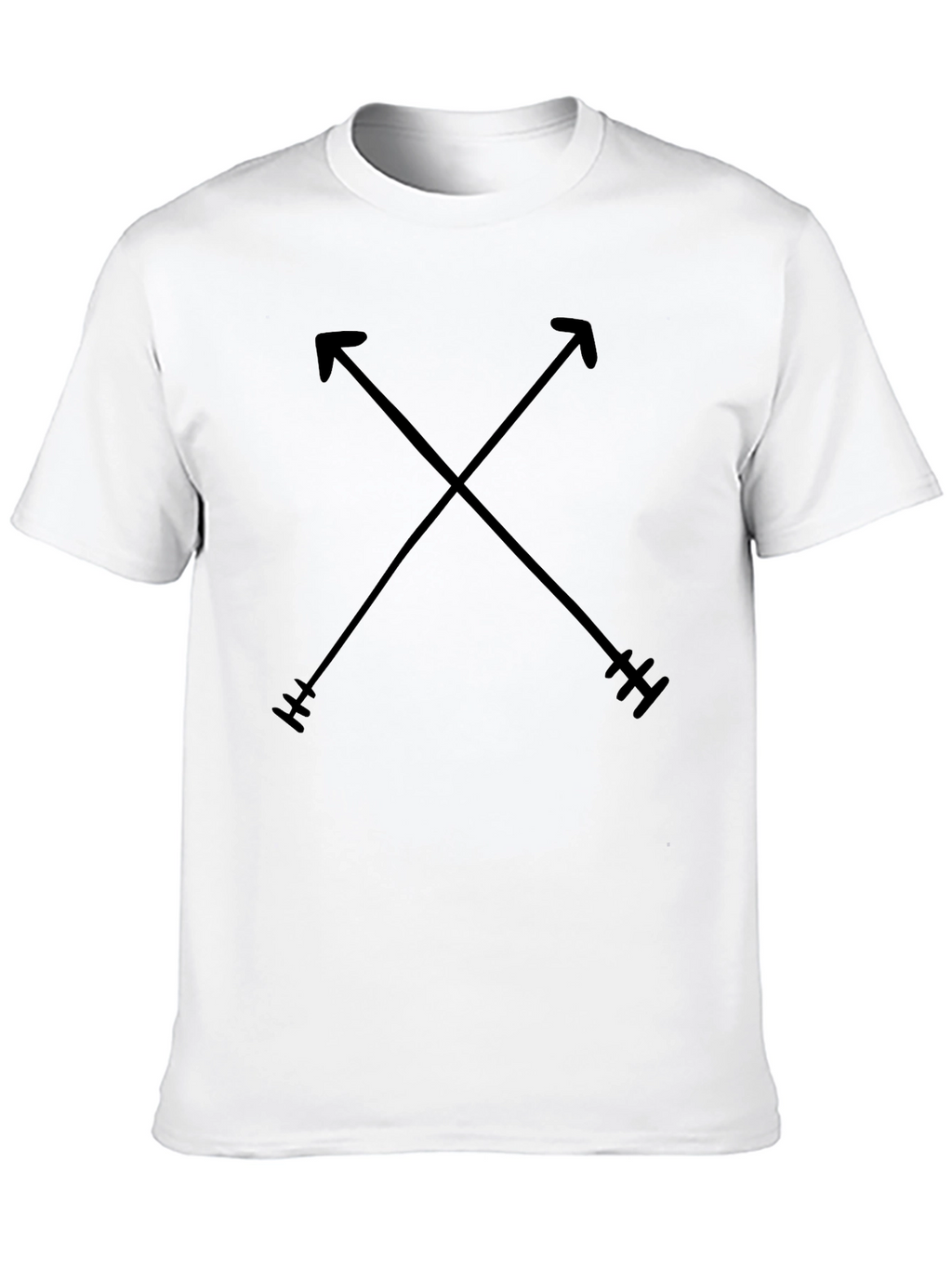 Crossed Arrows Graphic Tee - Black Casual Shirt