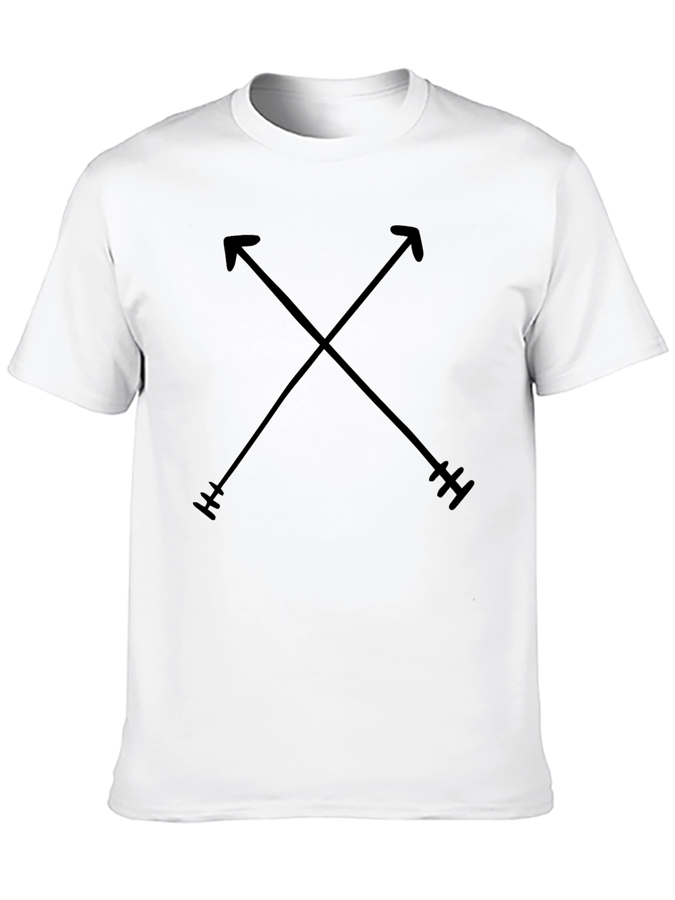 Crossed Arrows Graphic Tee - Black Casual Shirt