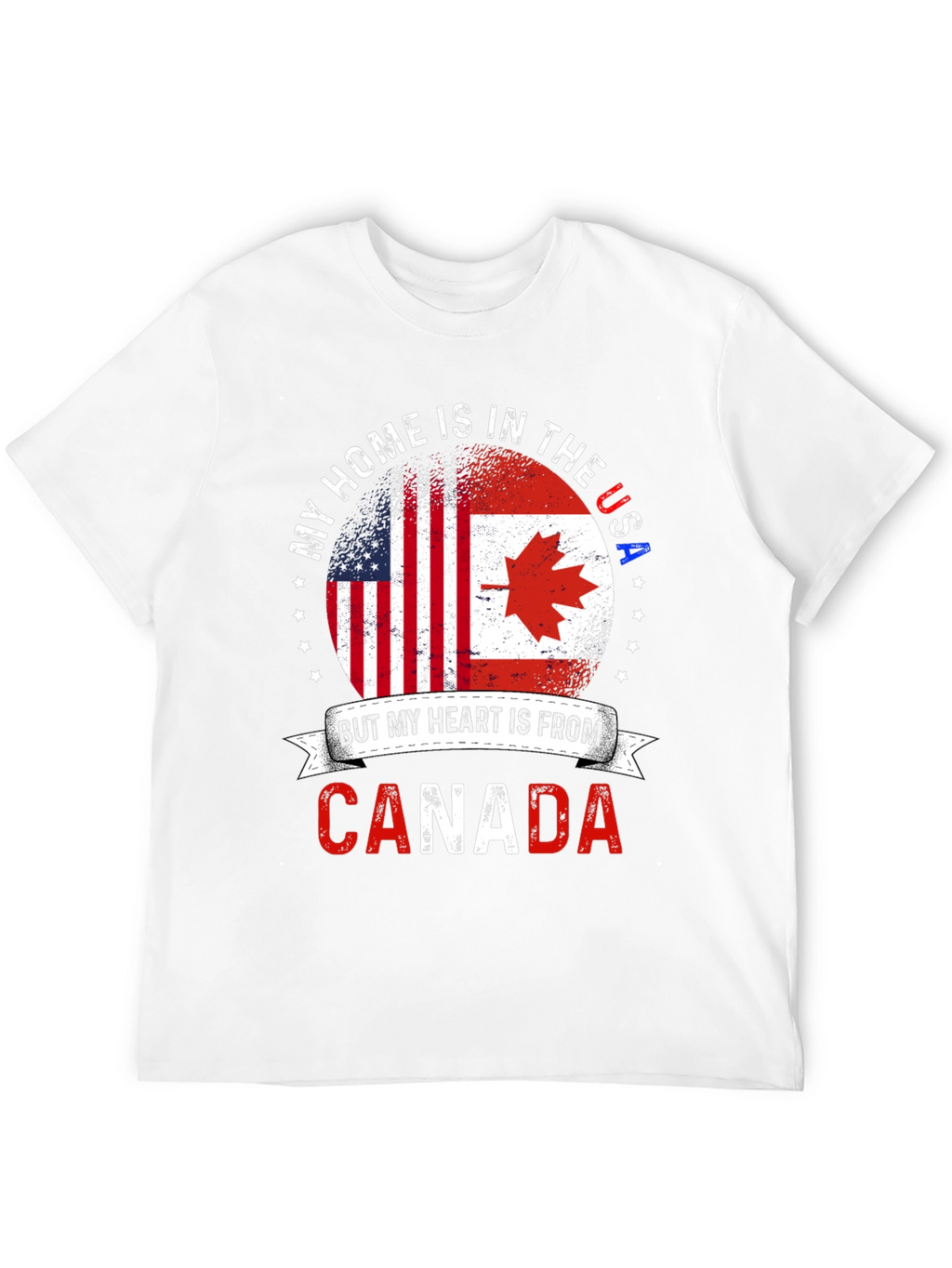 USA Canada Flag T-Shirt