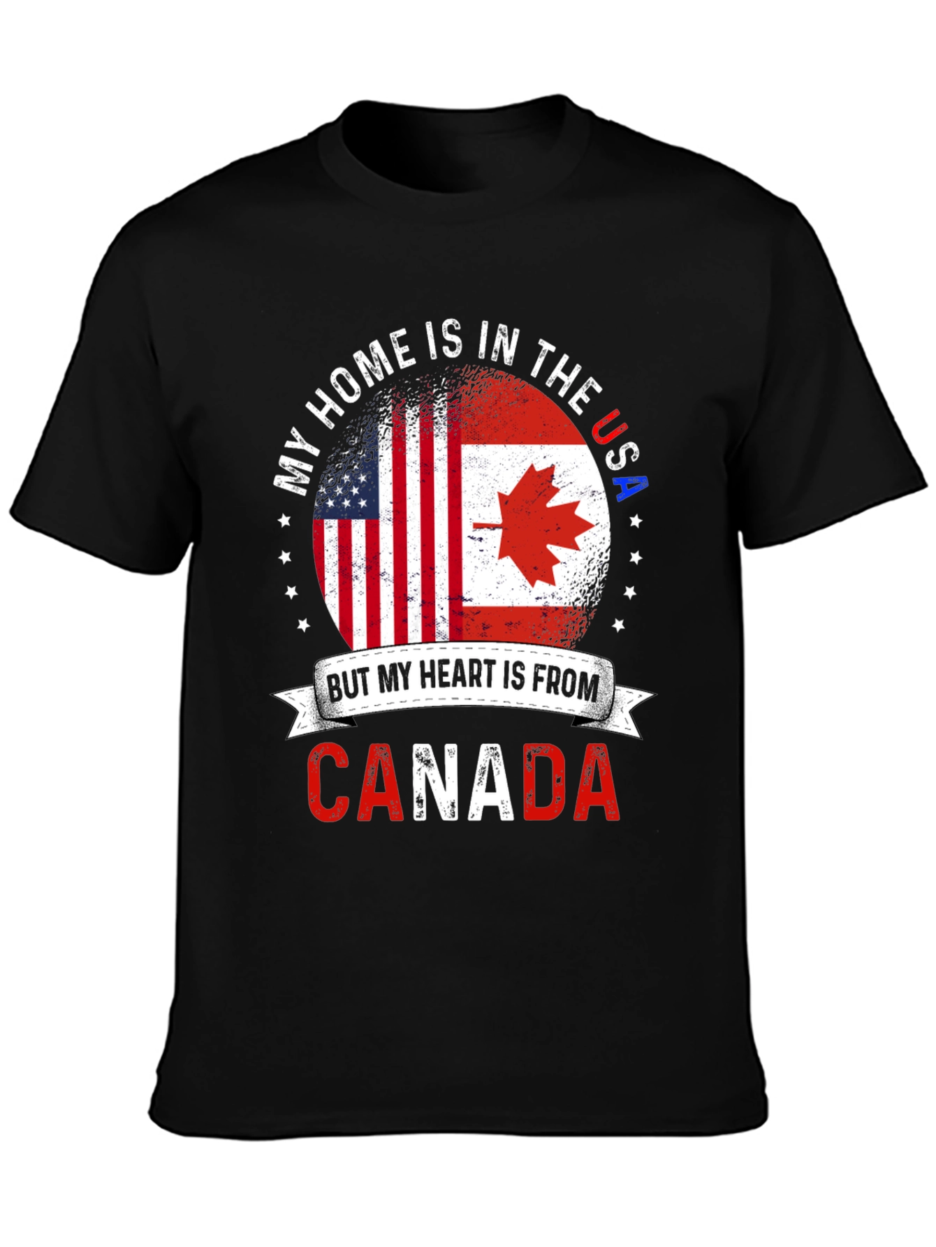 USA Canada Flag T-Shirt