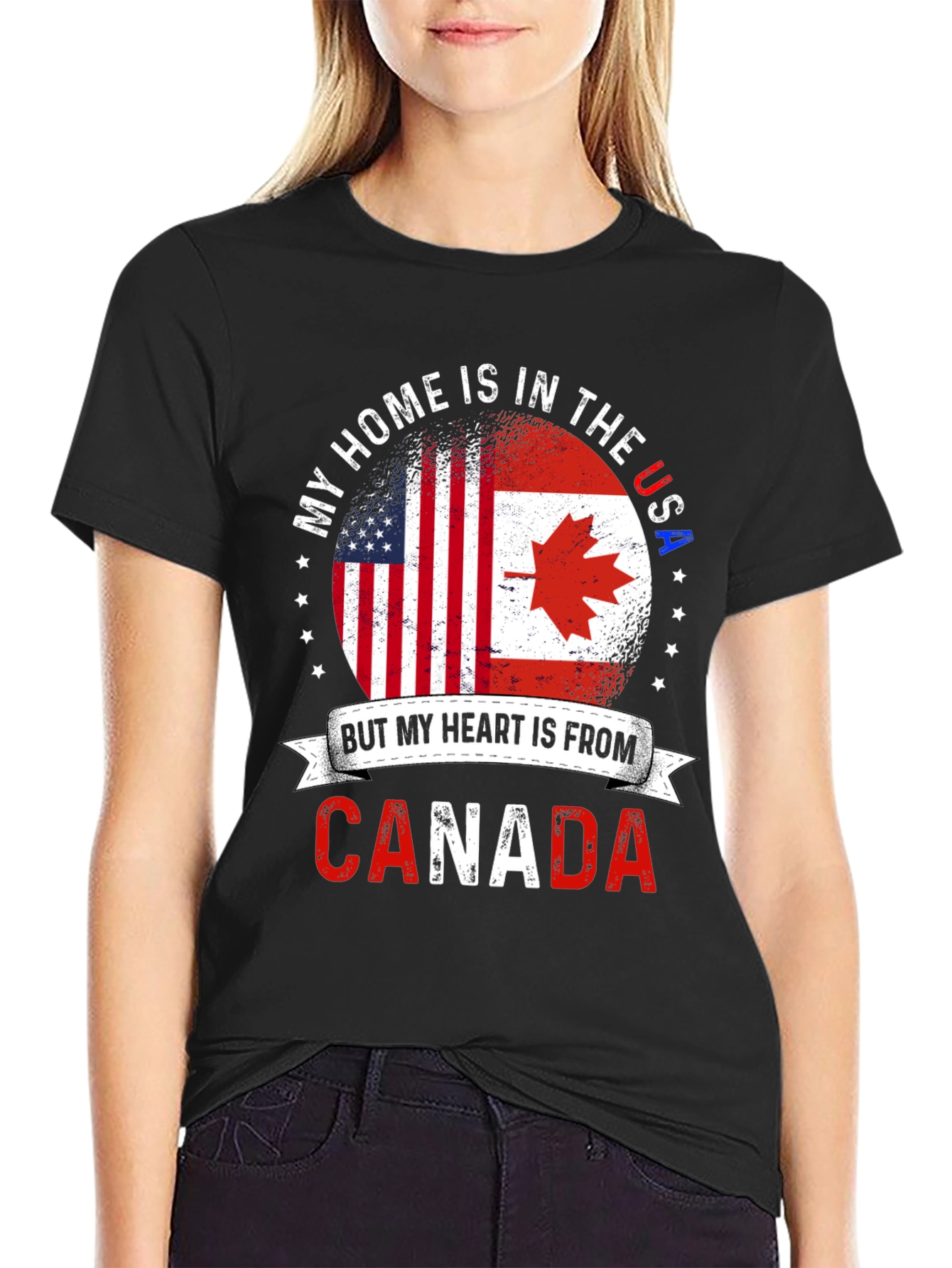 USA Canada Flag T-Shirt