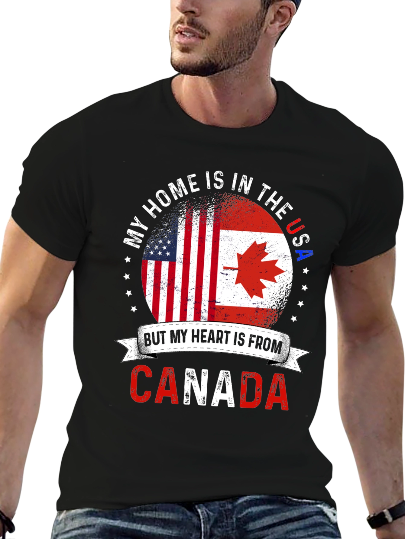 USA Canada Flag T-Shirt
