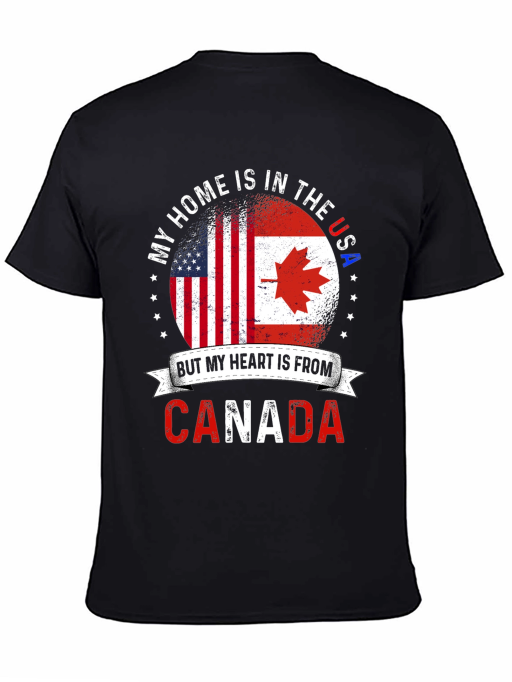 USA Canada Flag T-Shirt