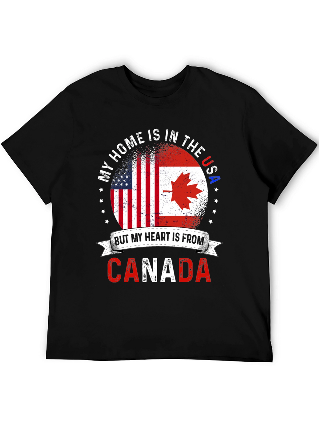 USA Canada Flag T-Shirt