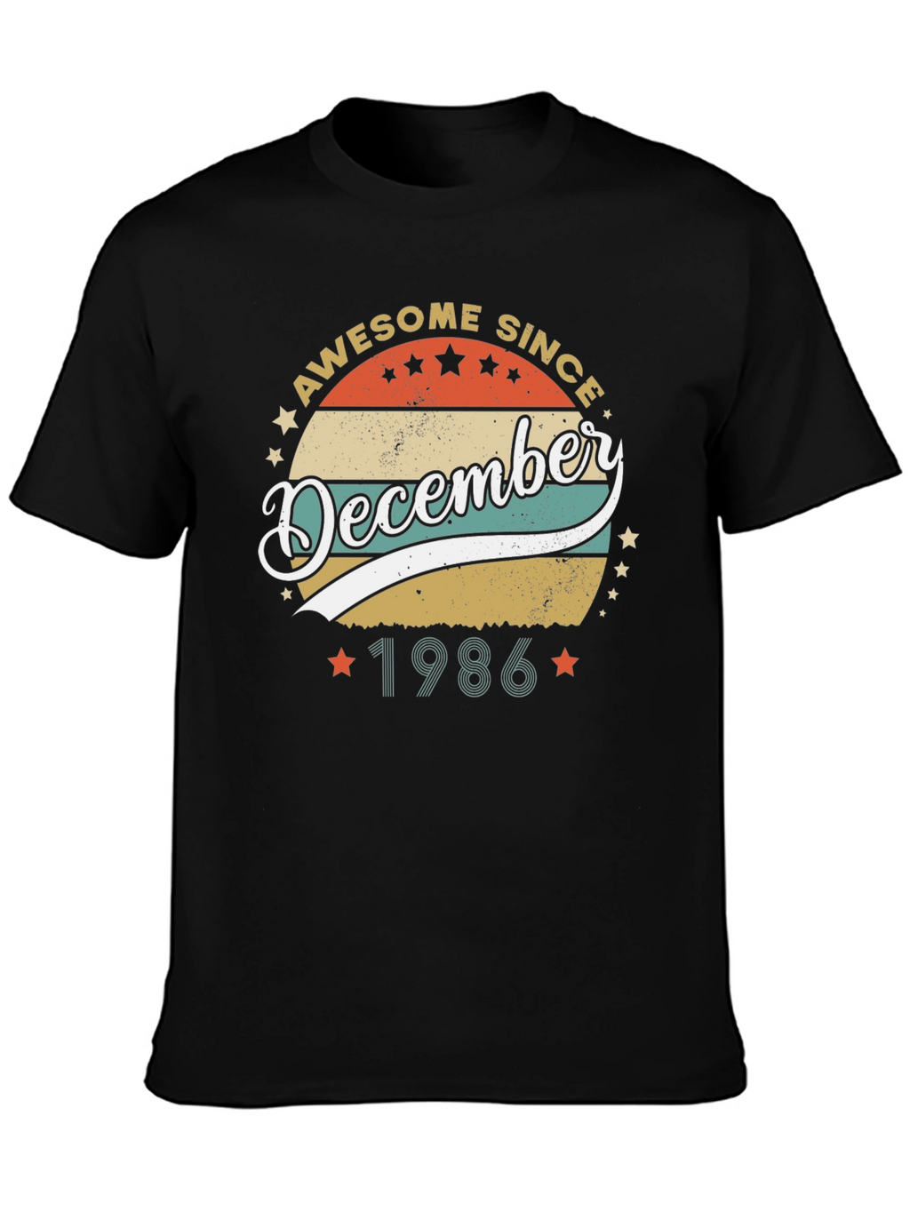 Awesome Since December 1986 Black T-Shirt