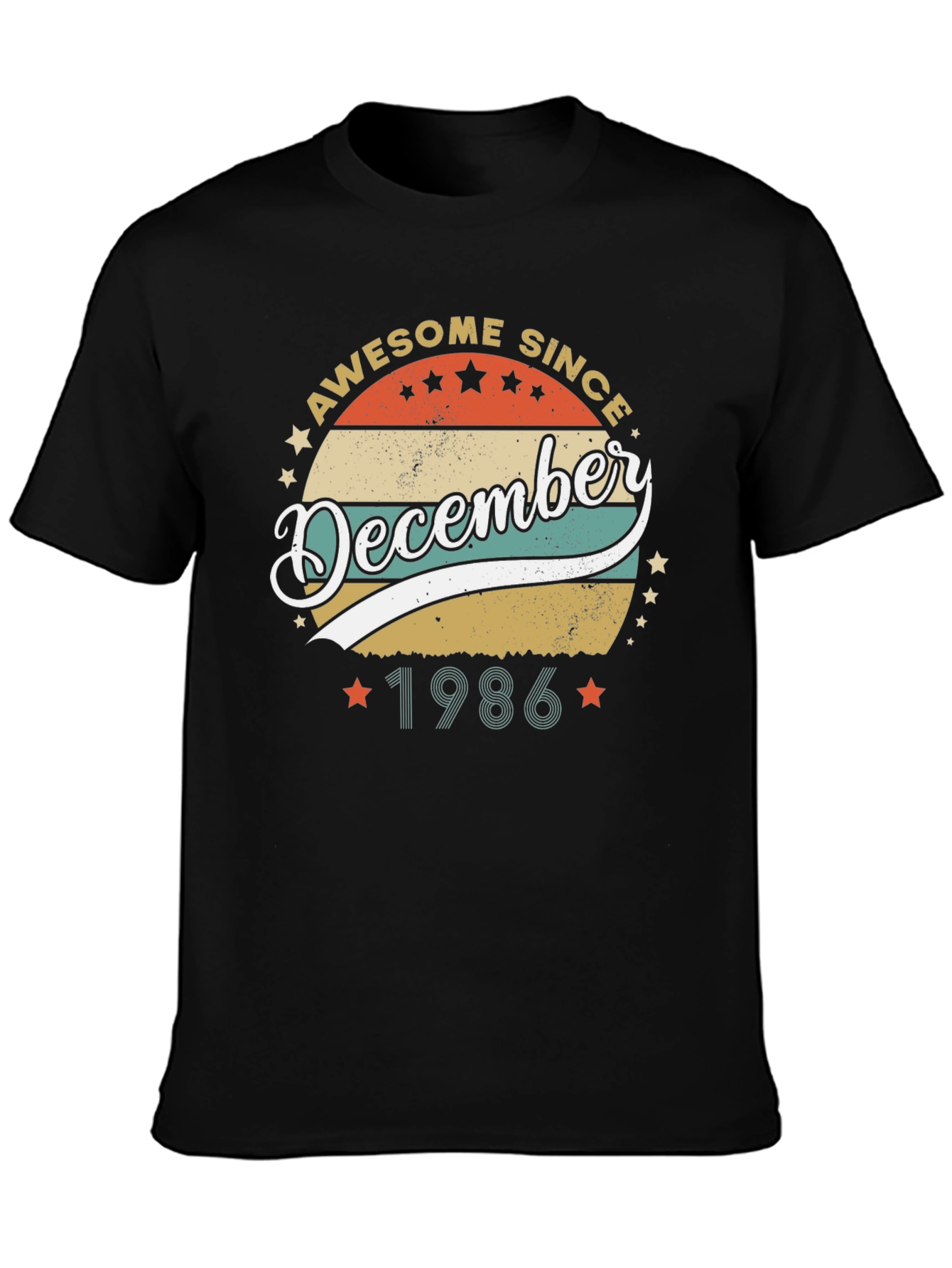 Awesome Since December 1986 Black T-Shirt