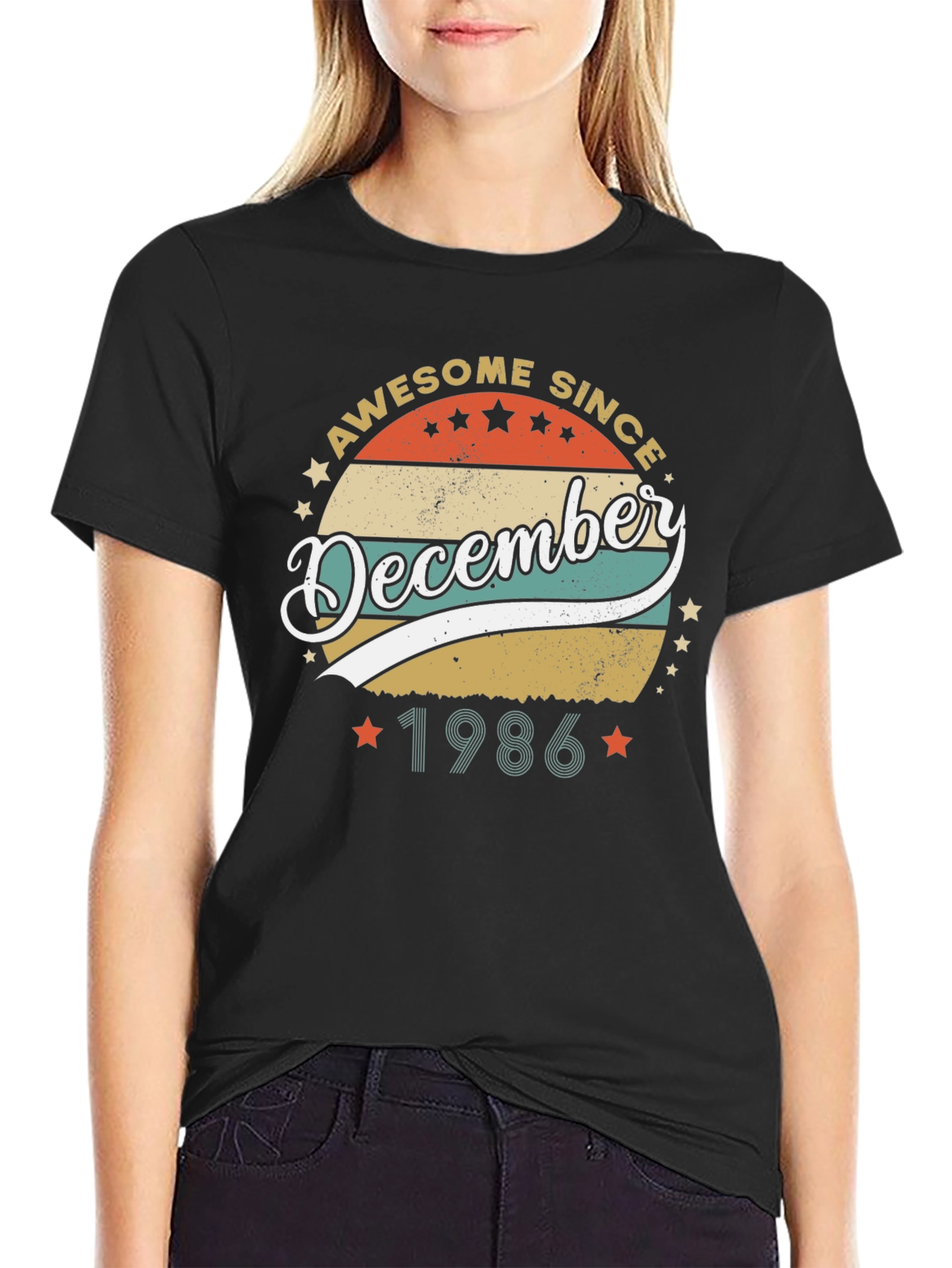 Awesome Since December 1986 Black T-Shirt