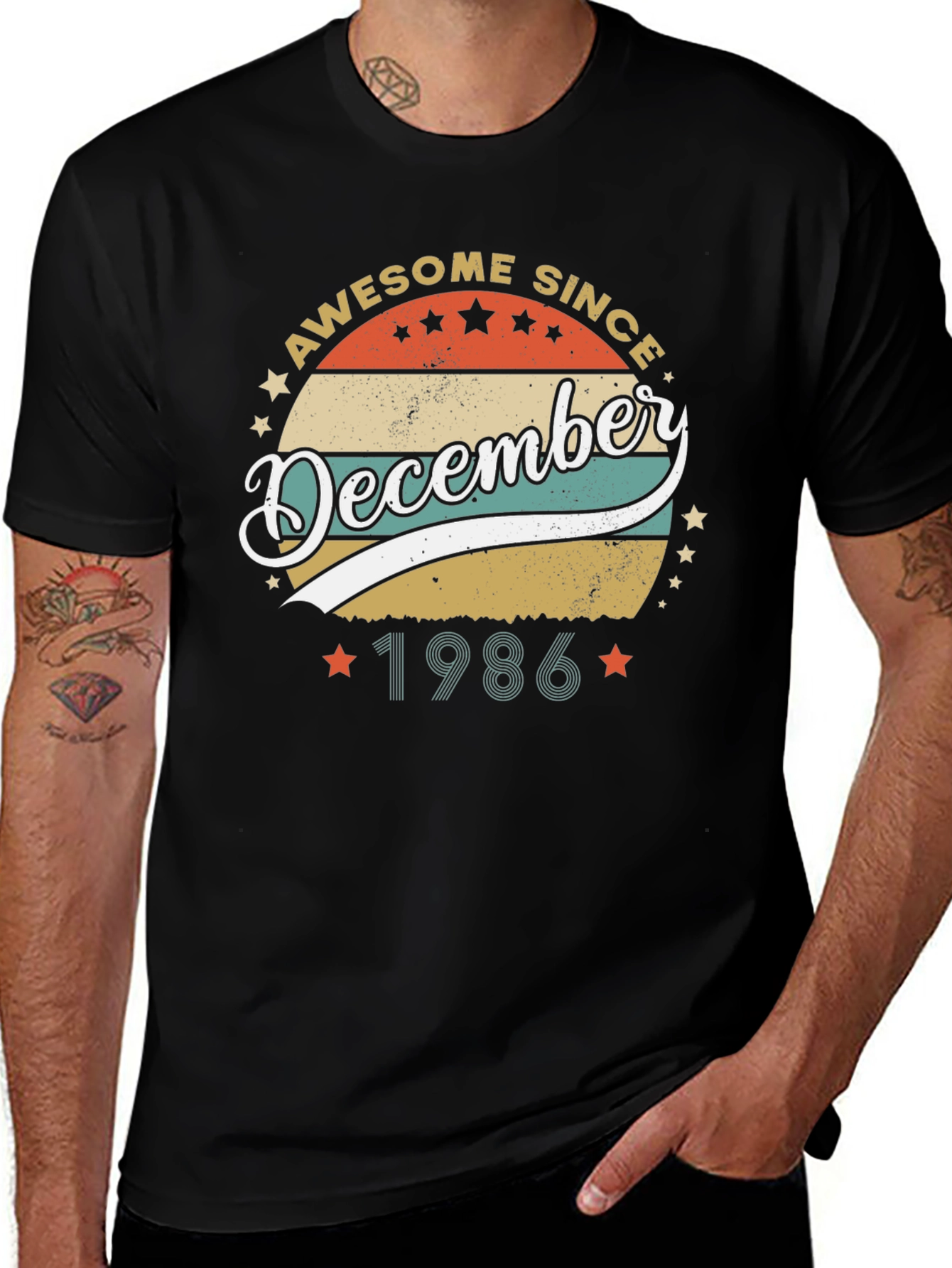 Awesome Since December 1986 Black T-Shirt