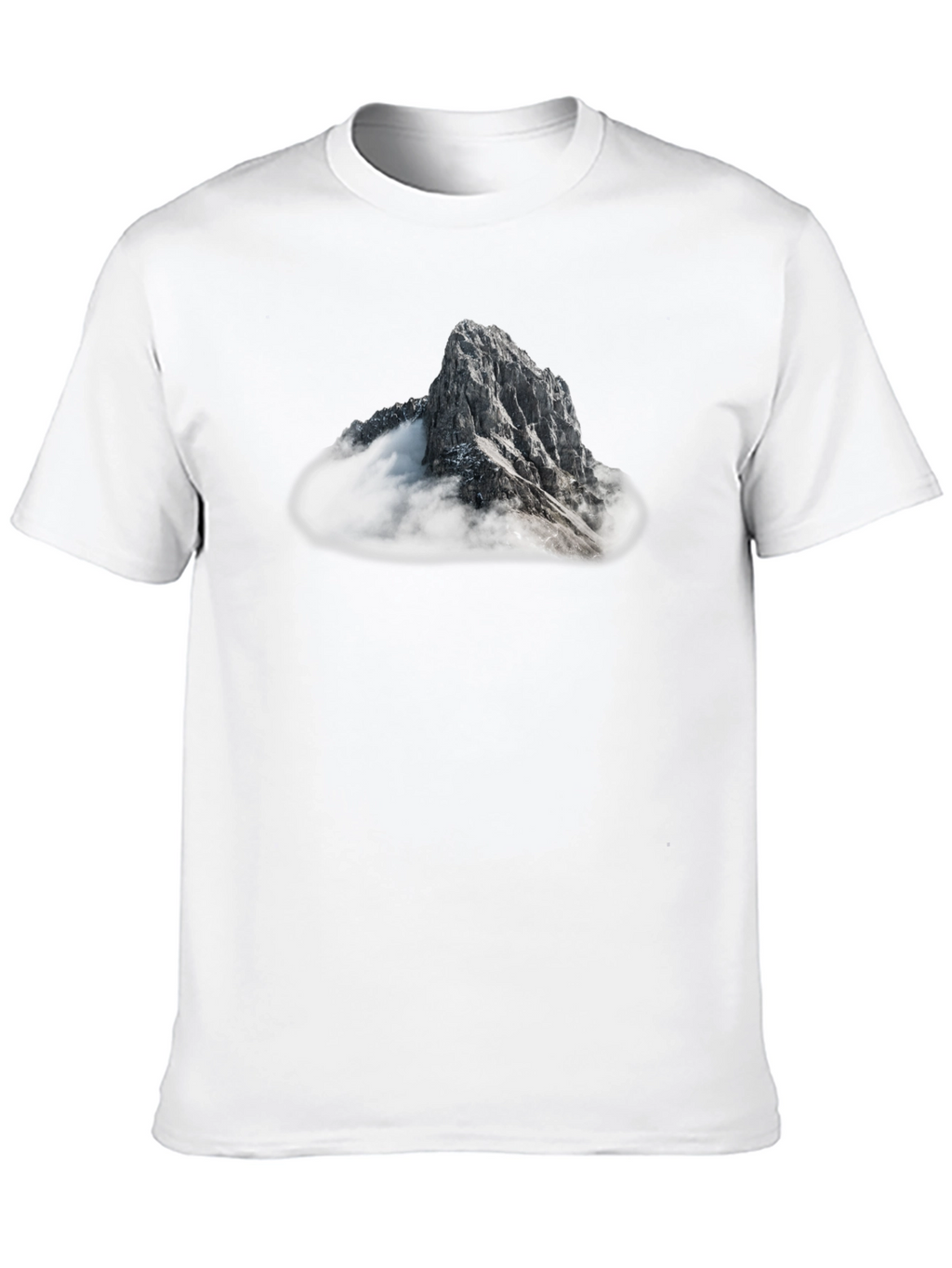 Mountain Peak Graphic Tee - Black Casual T-Shirt