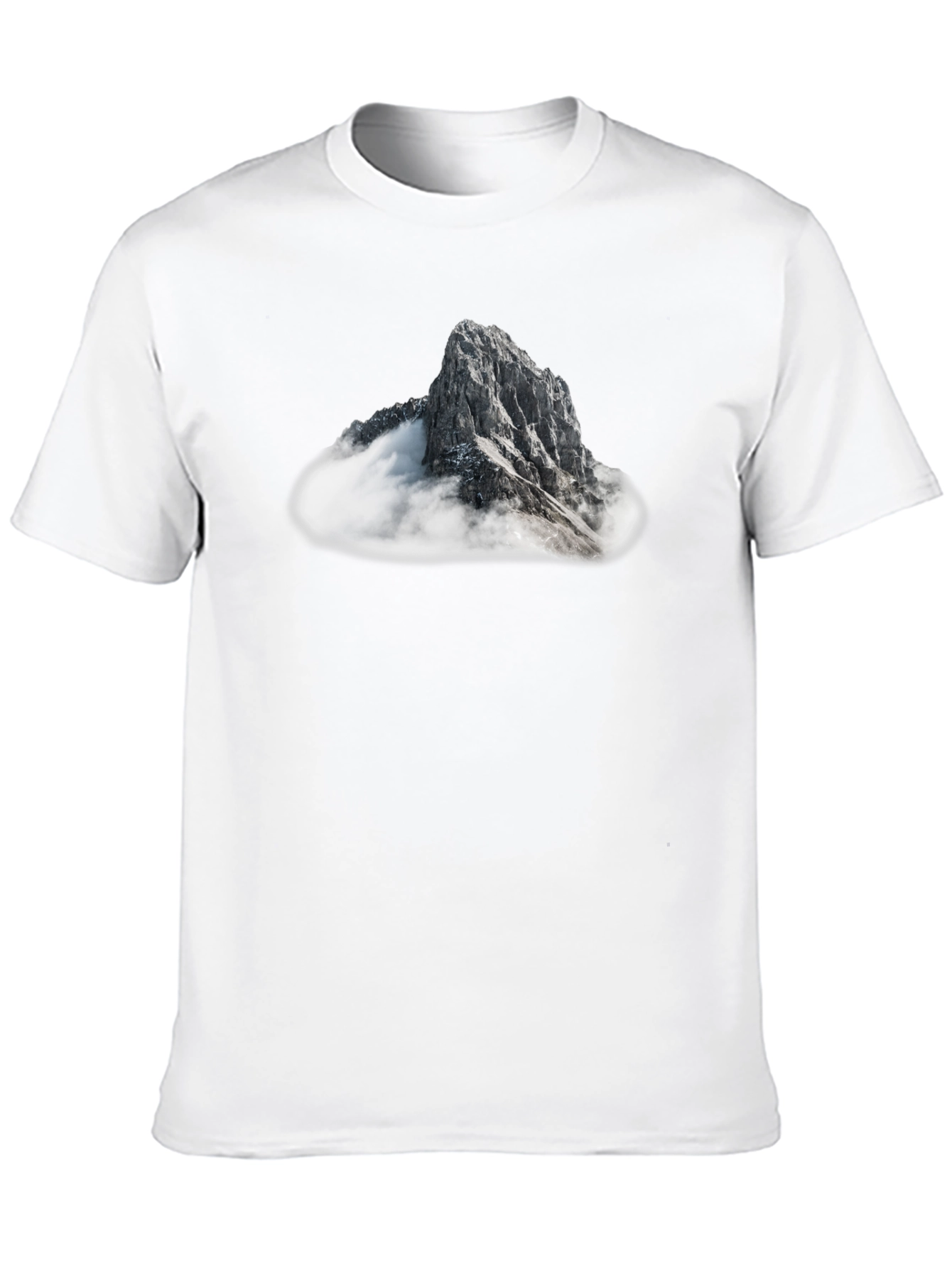 Mountain Peak Graphic Tee - Black Casual T-Shirt