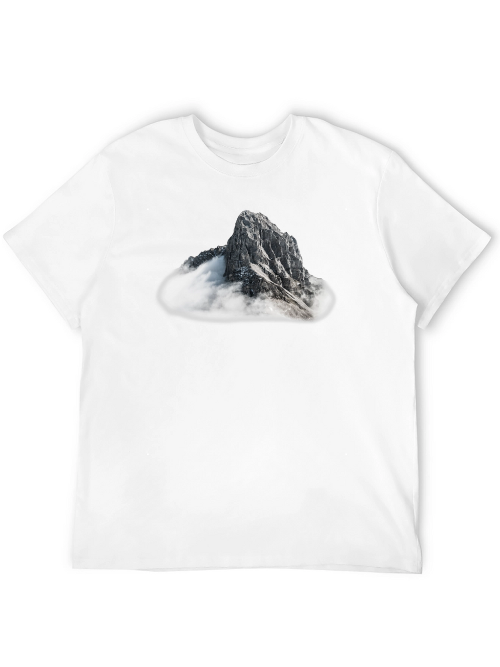 Mountain Peak Graphic Tee - Black Casual T-Shirt