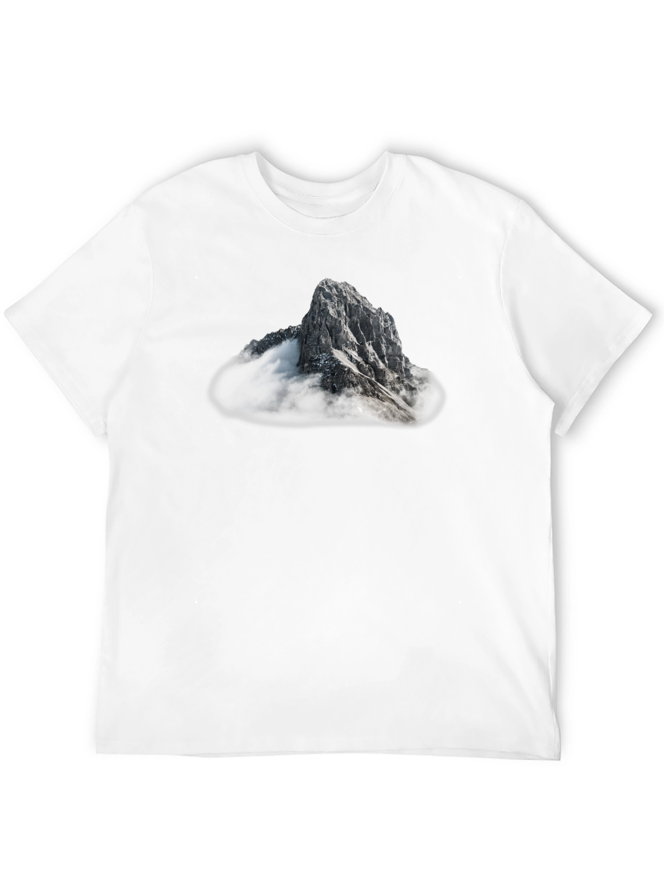 Mountain Peak Graphic Tee - Black Casual T-Shirt