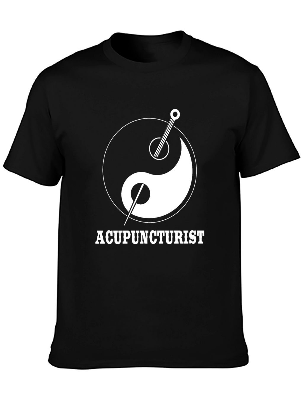 Acupuncturist Yin Yang T-Shirt - Black