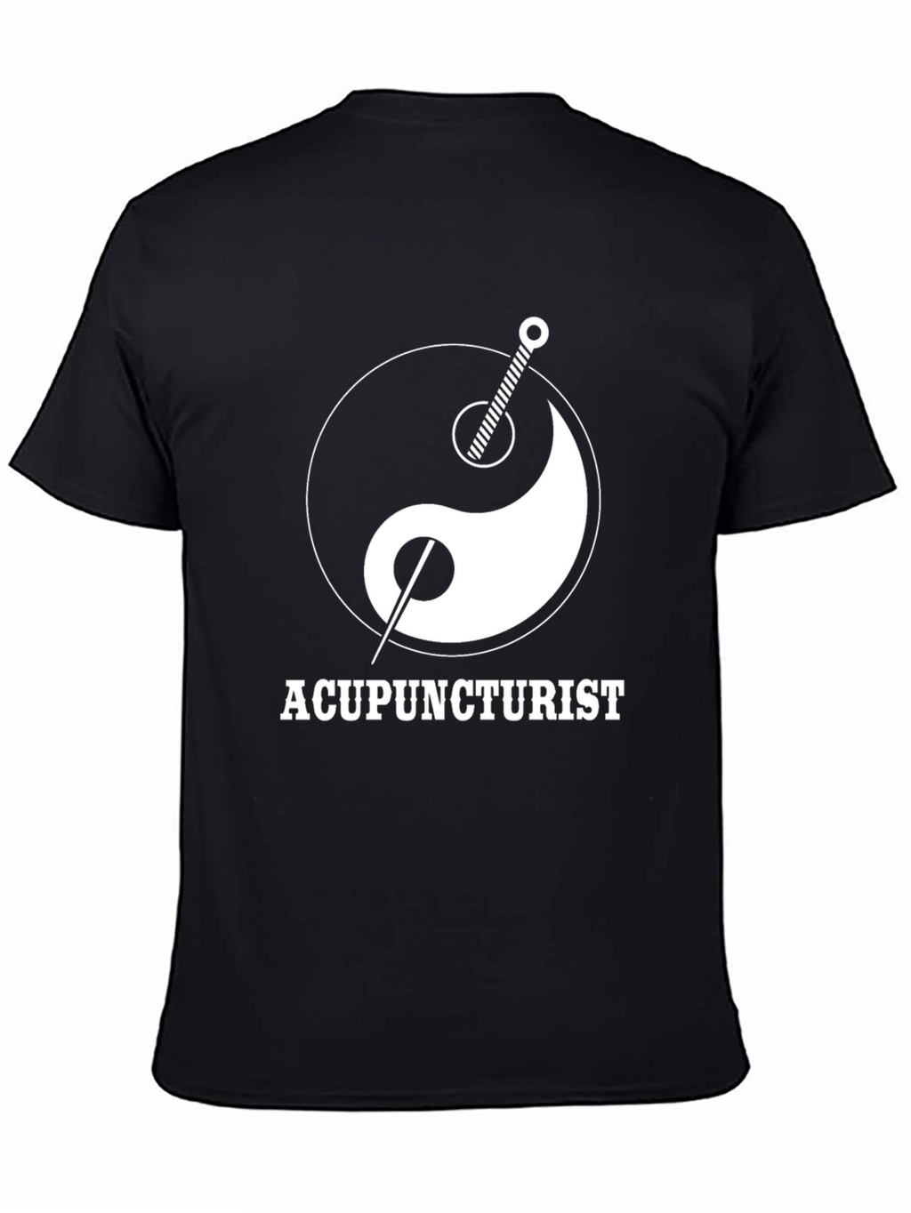 Acupuncturist Yin Yang T-Shirt - Black