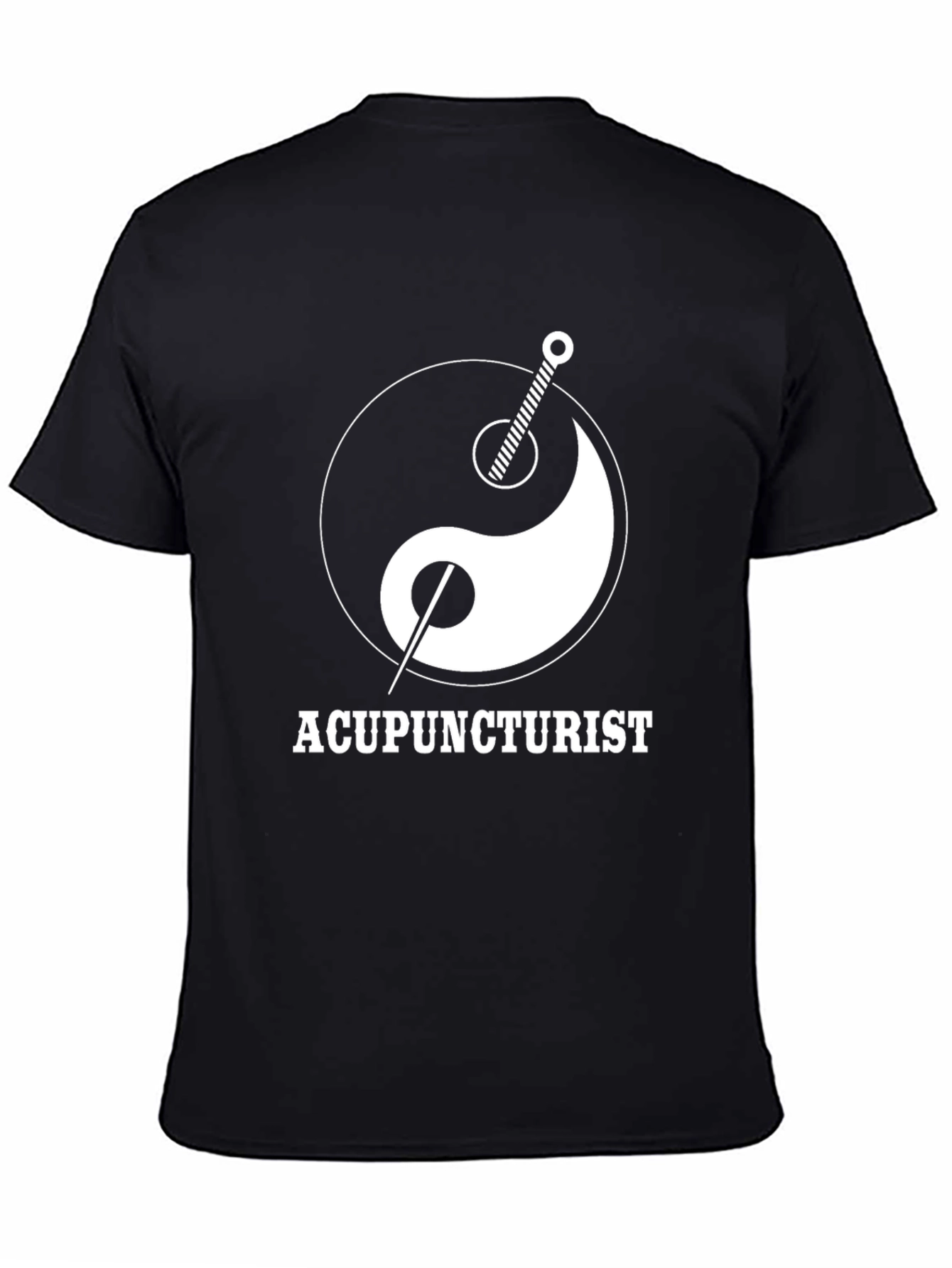 Acupuncturist Yin Yang T-Shirt - Black