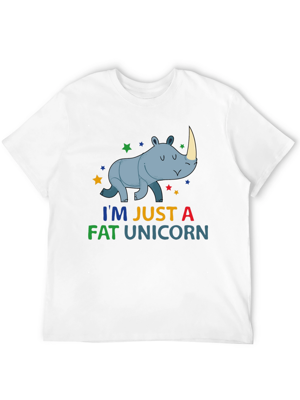 Funny Fat Unicorn Rhino Graphic T-Shirt