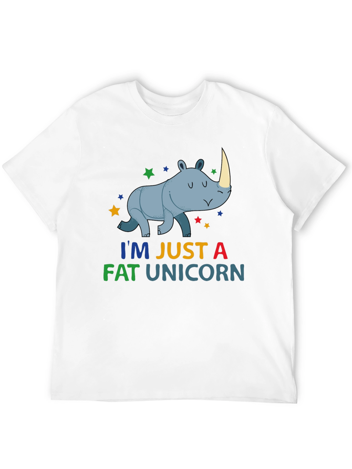 Funny Fat Unicorn Rhino Graphic T-Shirt