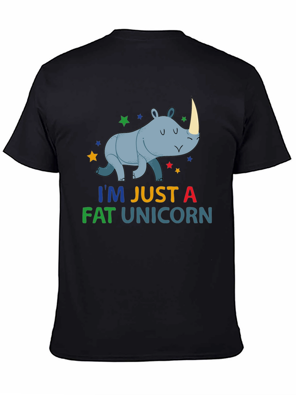 Funny Fat Unicorn Rhino Graphic T-Shirt