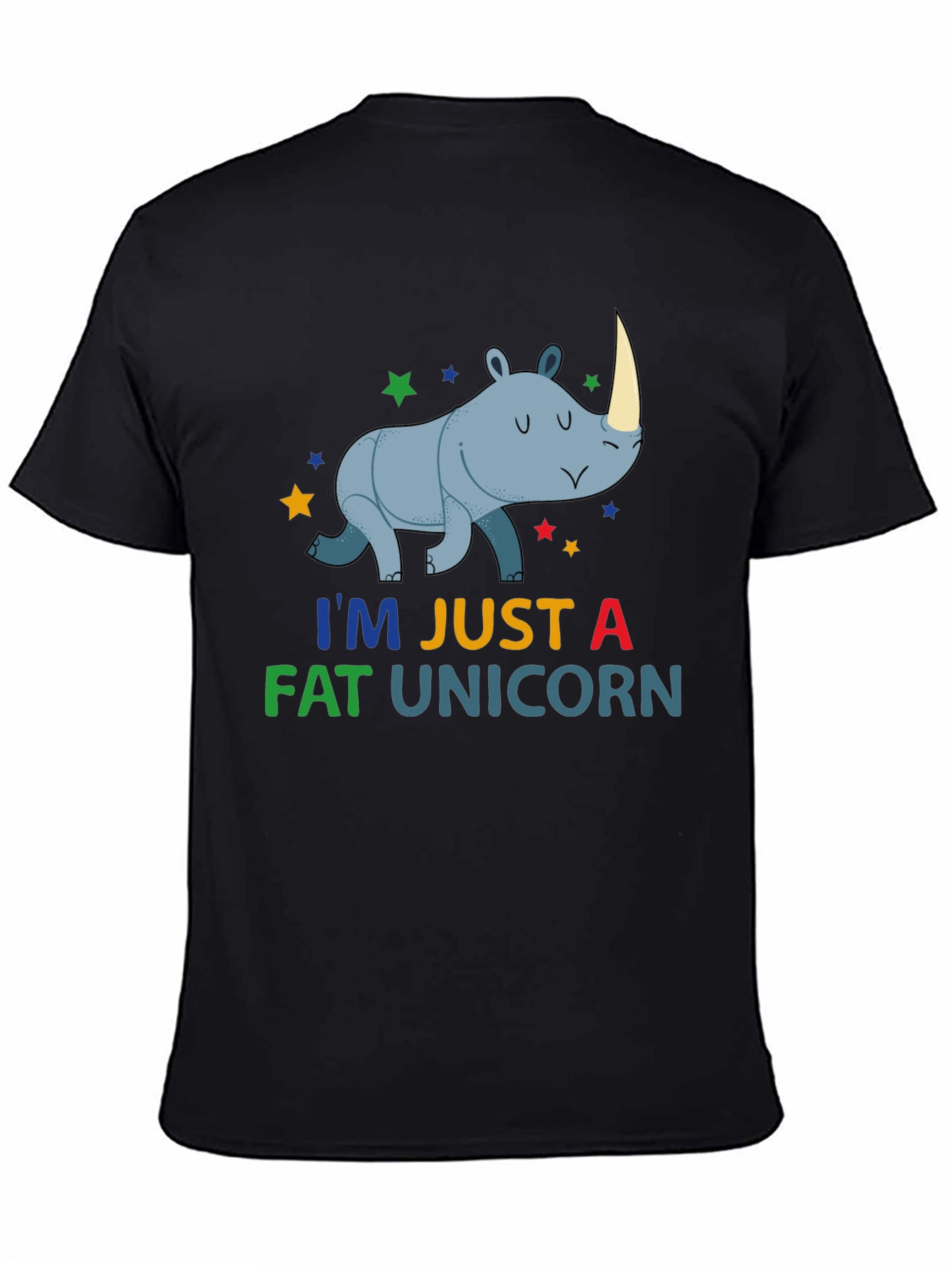 Funny Fat Unicorn Rhino Graphic T-Shirt