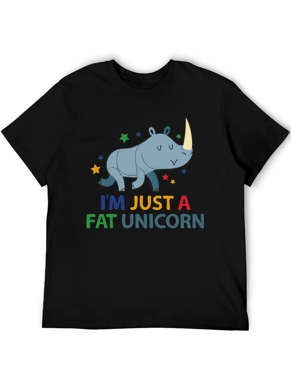 Funny Fat Unicorn Rhino Graphic T-Shirt