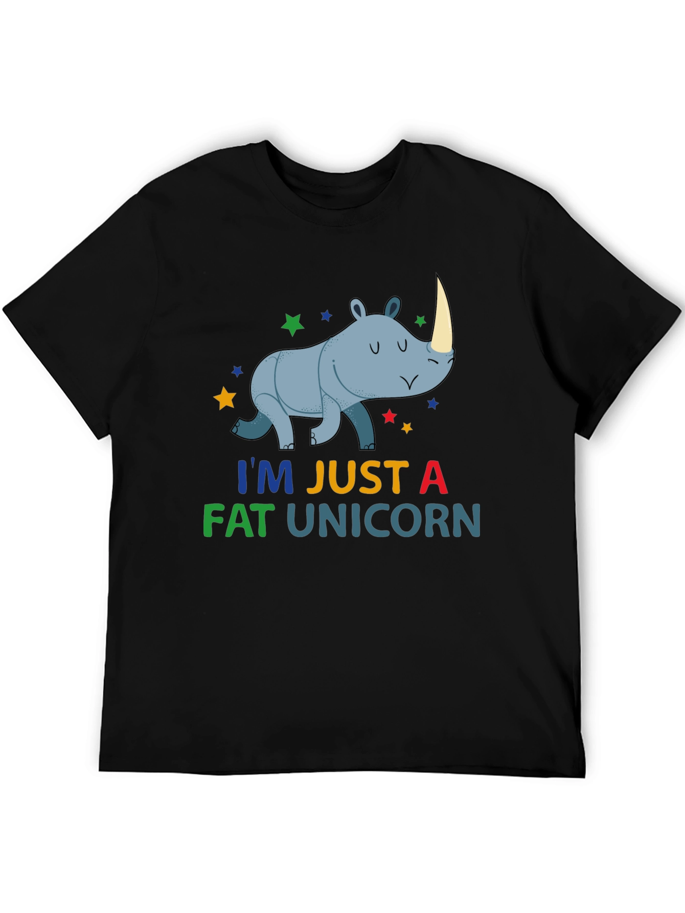 Funny Fat Unicorn Rhino Graphic T-Shirt
