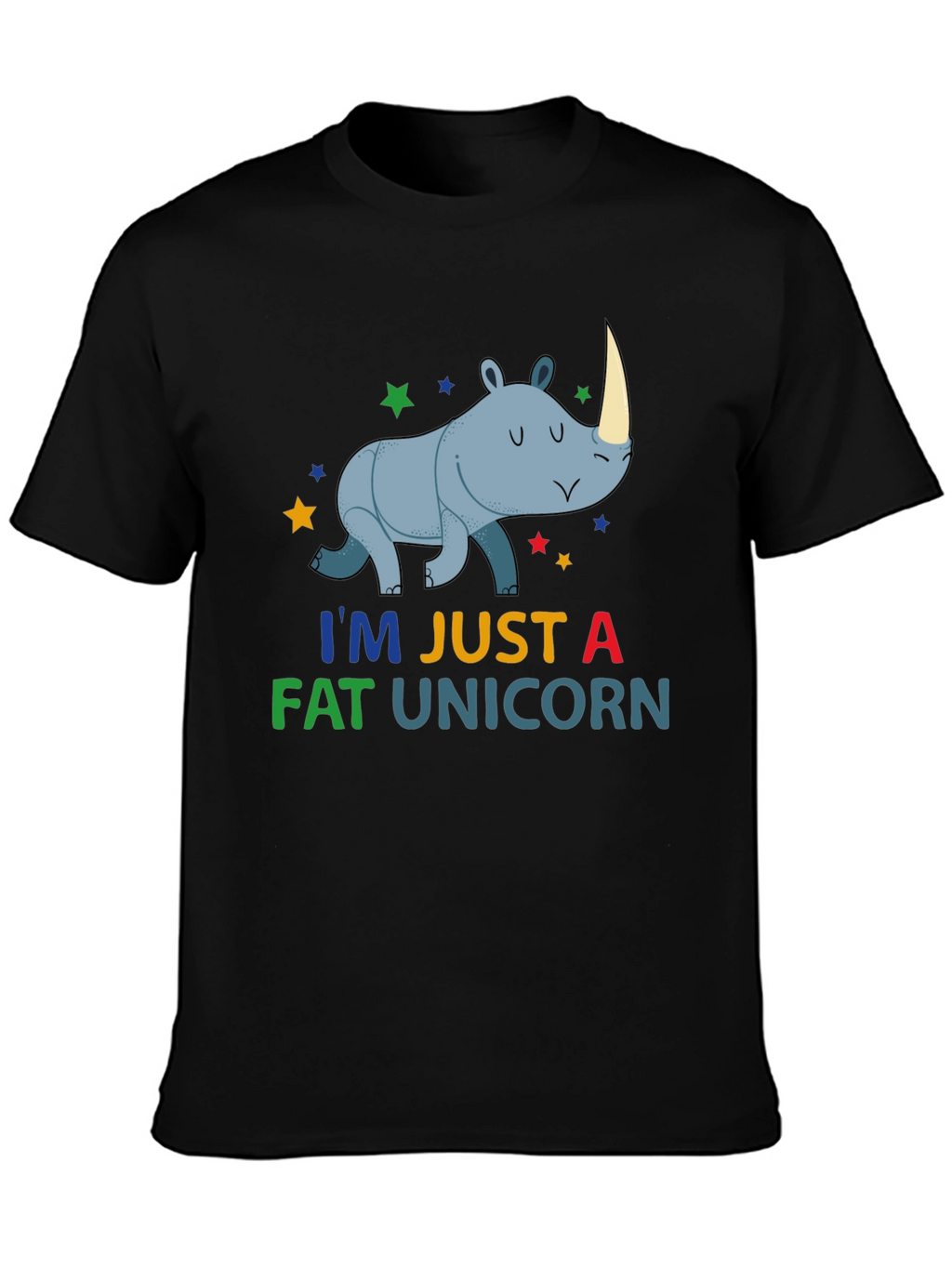 Funny Fat Unicorn Rhino Graphic T-Shirt