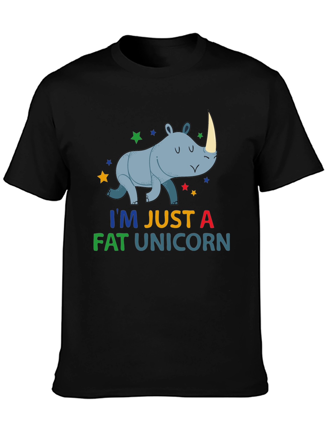 Funny Fat Unicorn Rhino Graphic T-Shirt