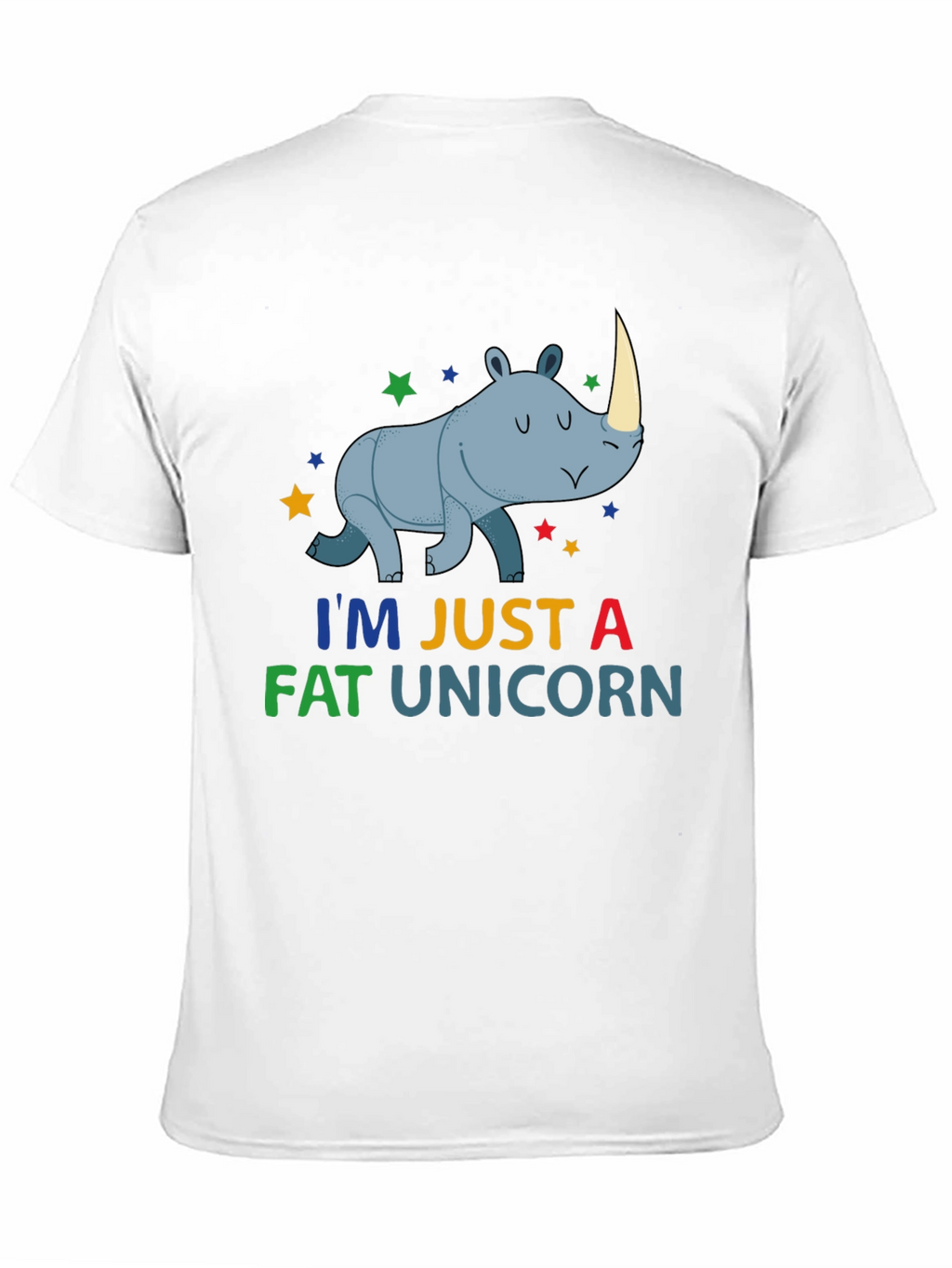 Funny Fat Unicorn Rhino Graphic T-Shirt