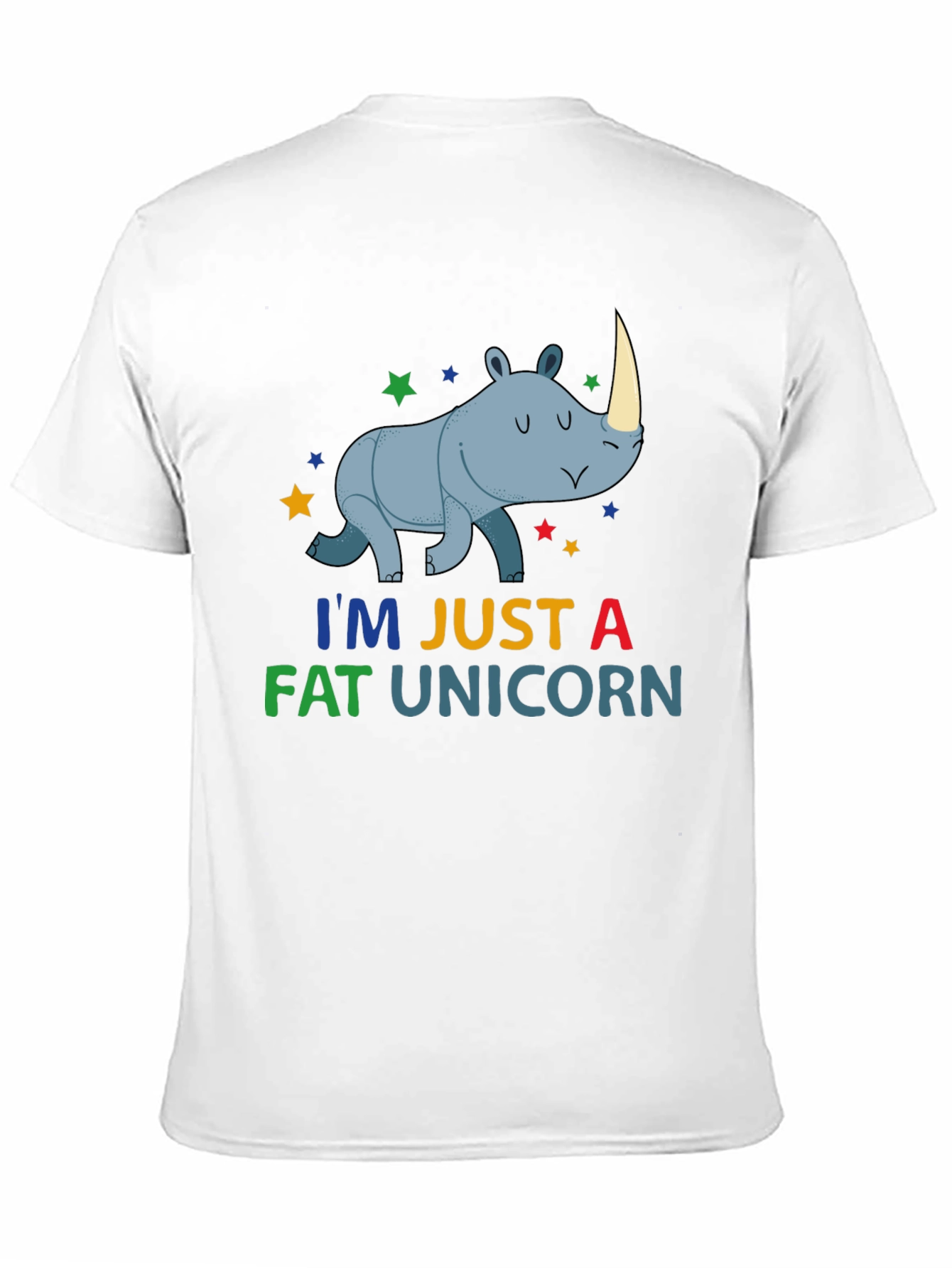 Funny Fat Unicorn Rhino Graphic T-Shirt