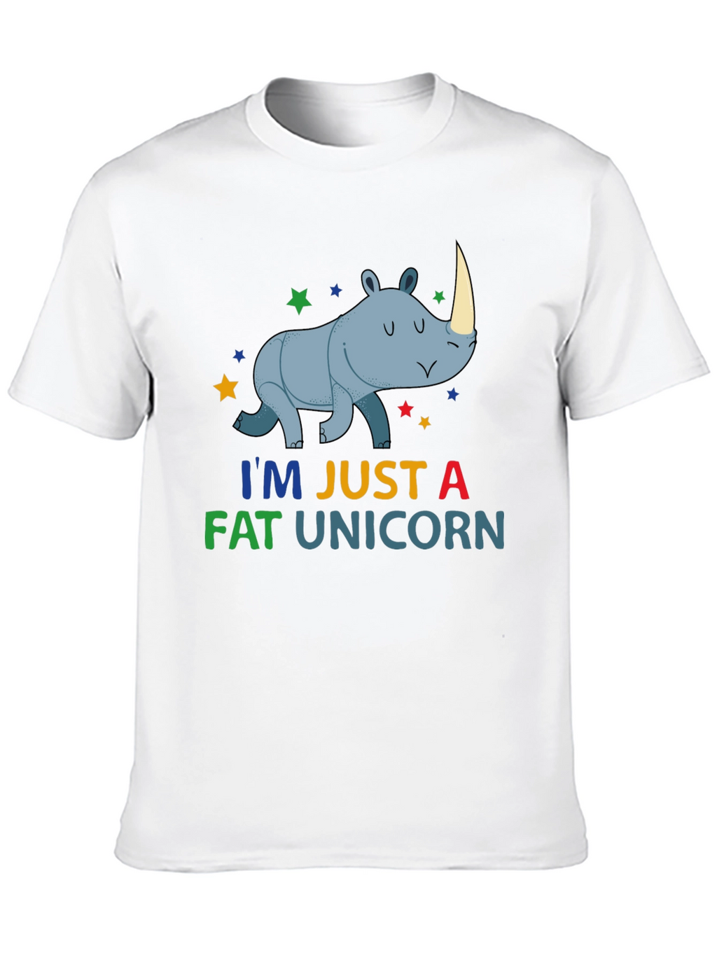 Funny Fat Unicorn Rhino Graphic T-Shirt