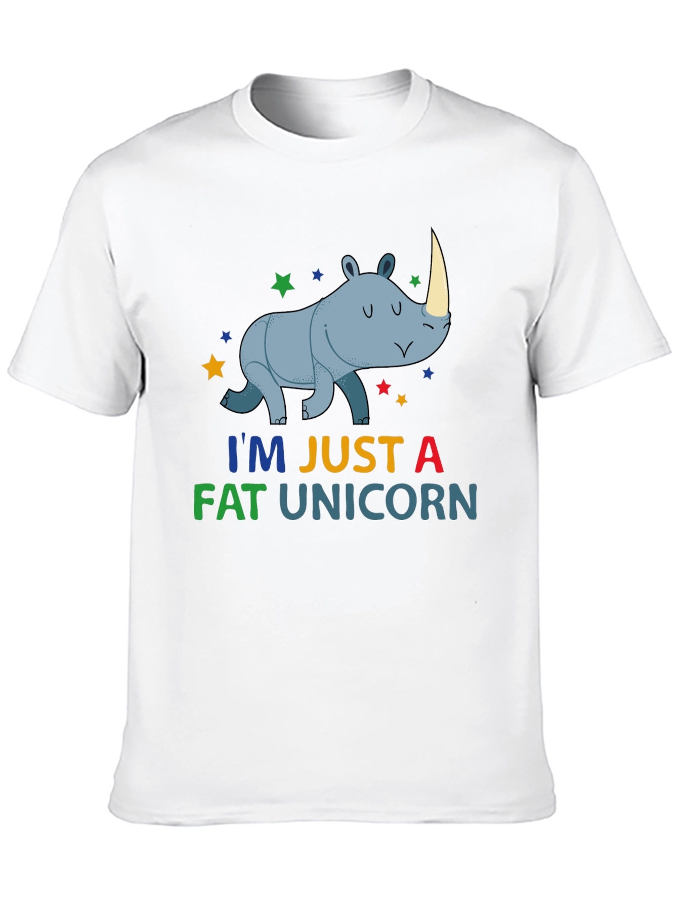 Funny Fat Unicorn Rhino Graphic T-Shirt