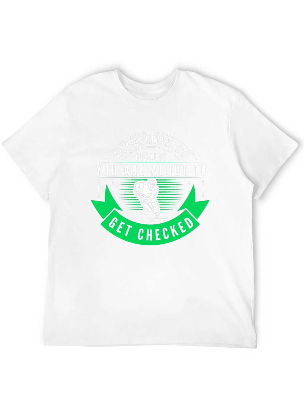 Funny Hockey Library Book Get Checked T-Shirt