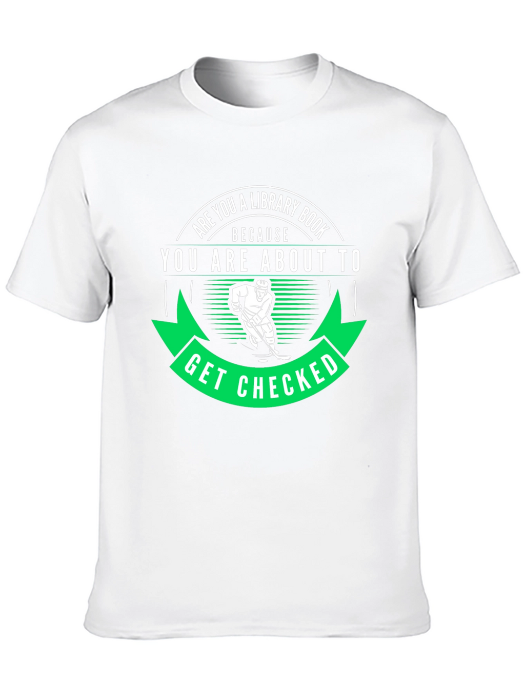 Funny Hockey Library Book Get Checked T-Shirt