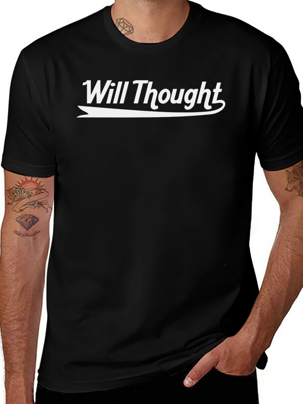 Will Thought Graphic T-Shirt - Classic Black Tee