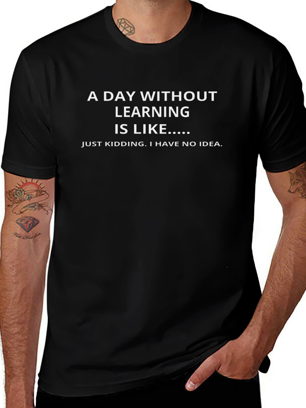 Funny Learning Quote Black T-Shirt