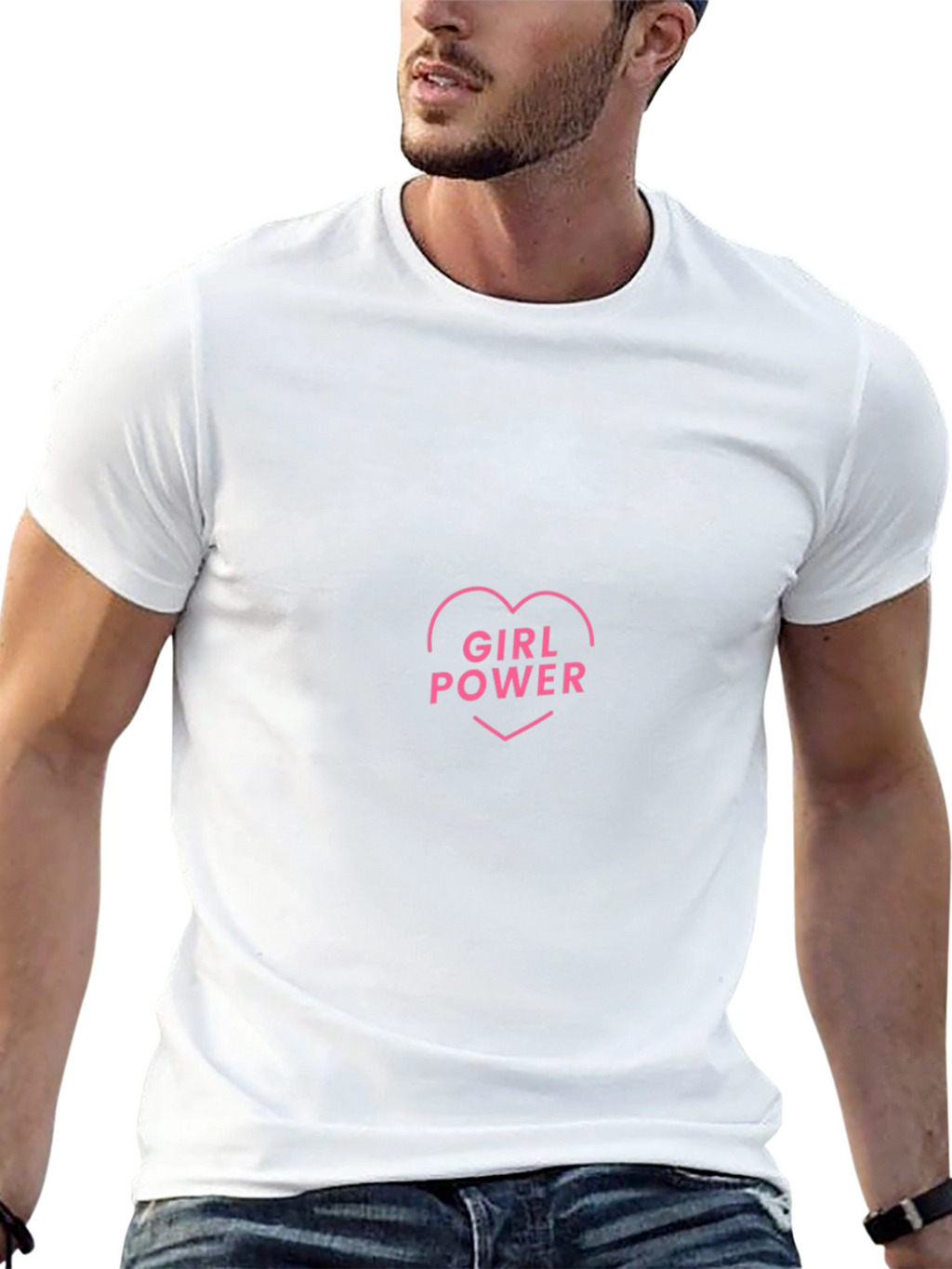 Girl Power Graphic Tee - Black Cotton T-Shirt