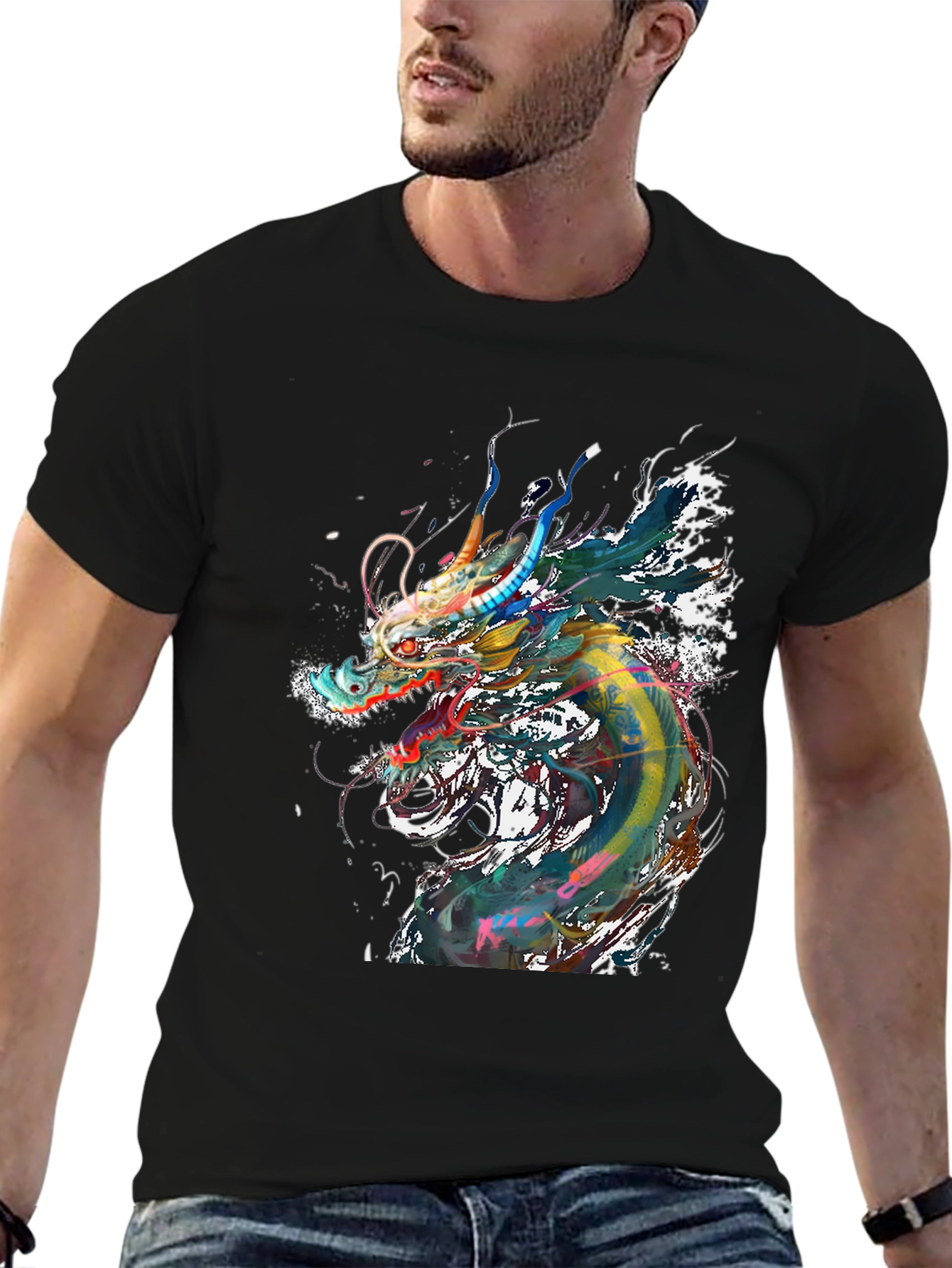 Dragon Graphic Black T-Shirt