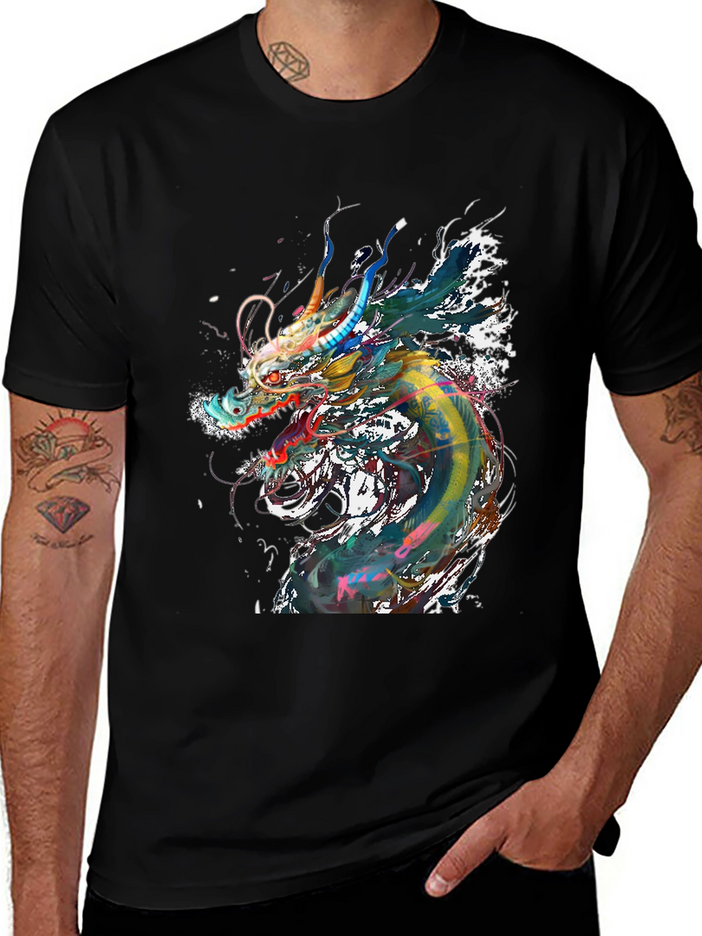 Dragon Graphic Black T-Shirt
