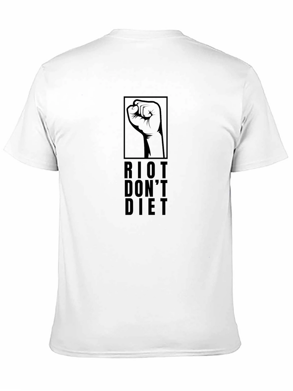 Riot Dont Diet Graphic Tee - Black Cotton T-Shirt
