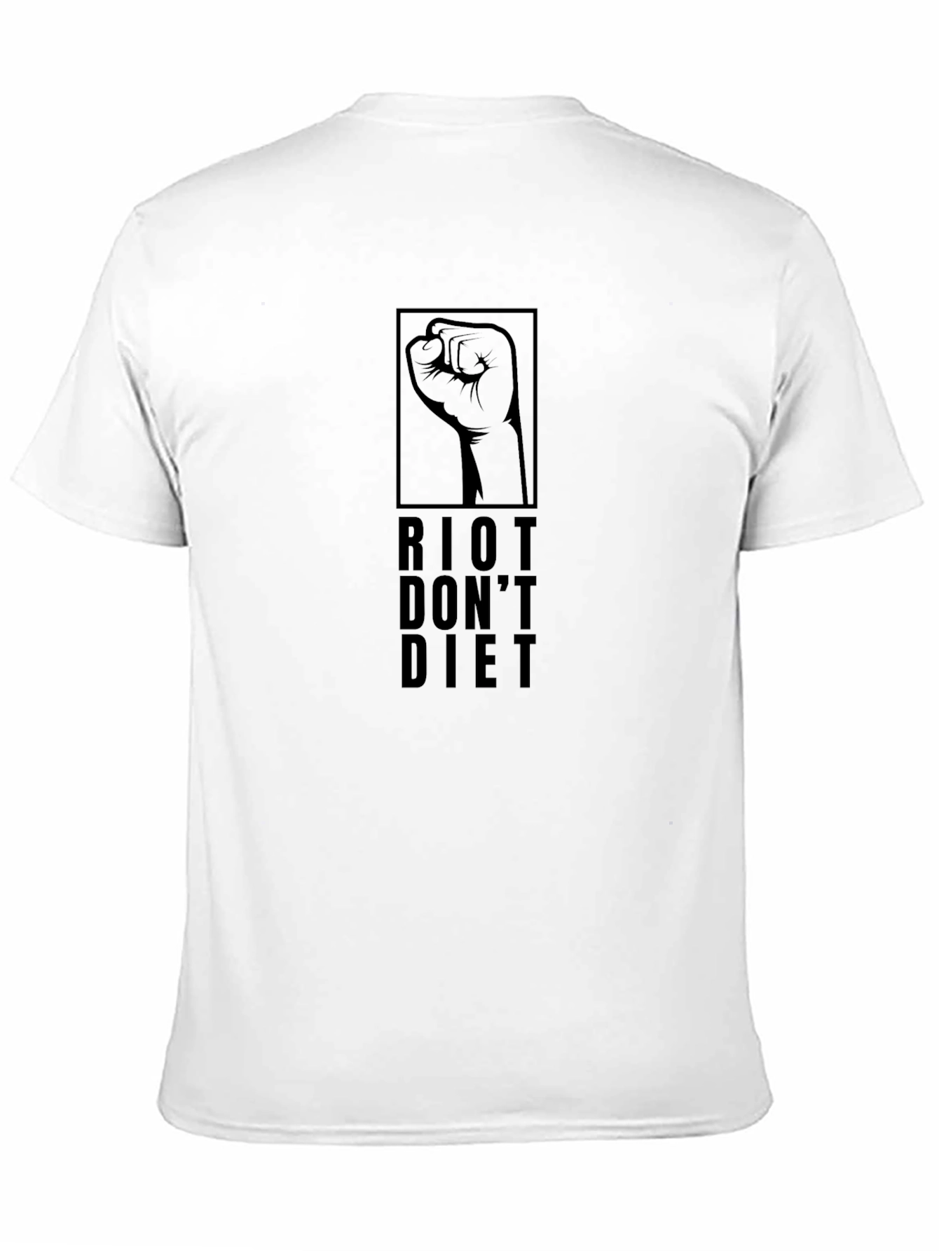 Riot Dont Diet Graphic Tee - Black Cotton T-Shirt